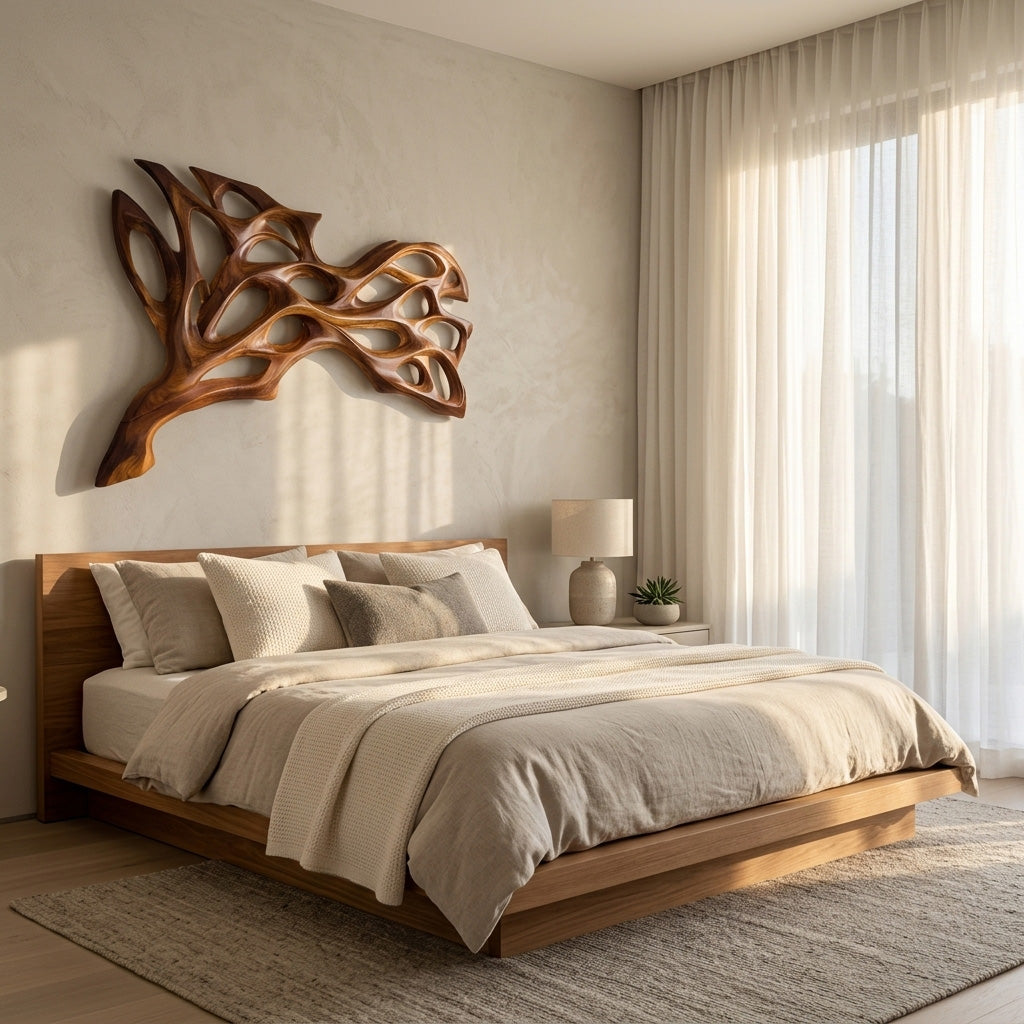 Abstract Natural Wood Wall Art For Modern Home RTTHHNWA183