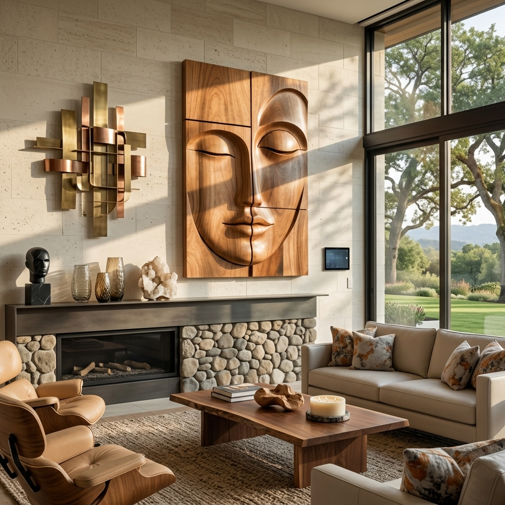 Modern Buddha Face Wall Art For Living Room And Entryway SITHTTWA001
