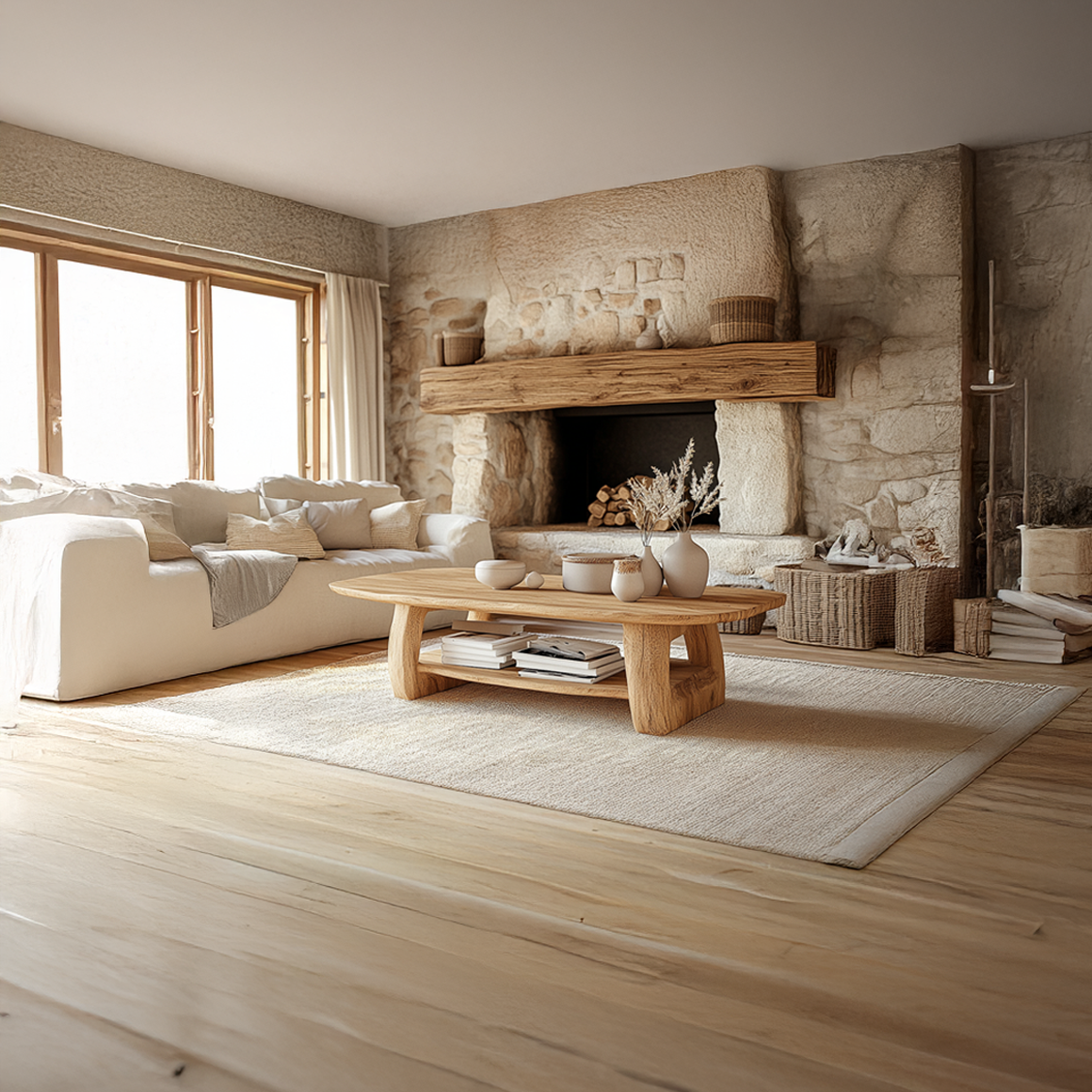 Rustic Organic Coffee Table Living Room Or Cottage Room SINLSACF229