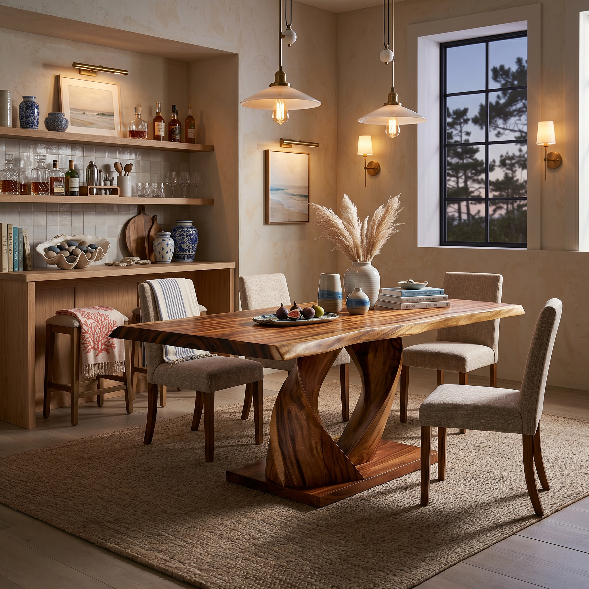 Organic Entertaining Table For Tropical Wine Room SILDTTRDN077
