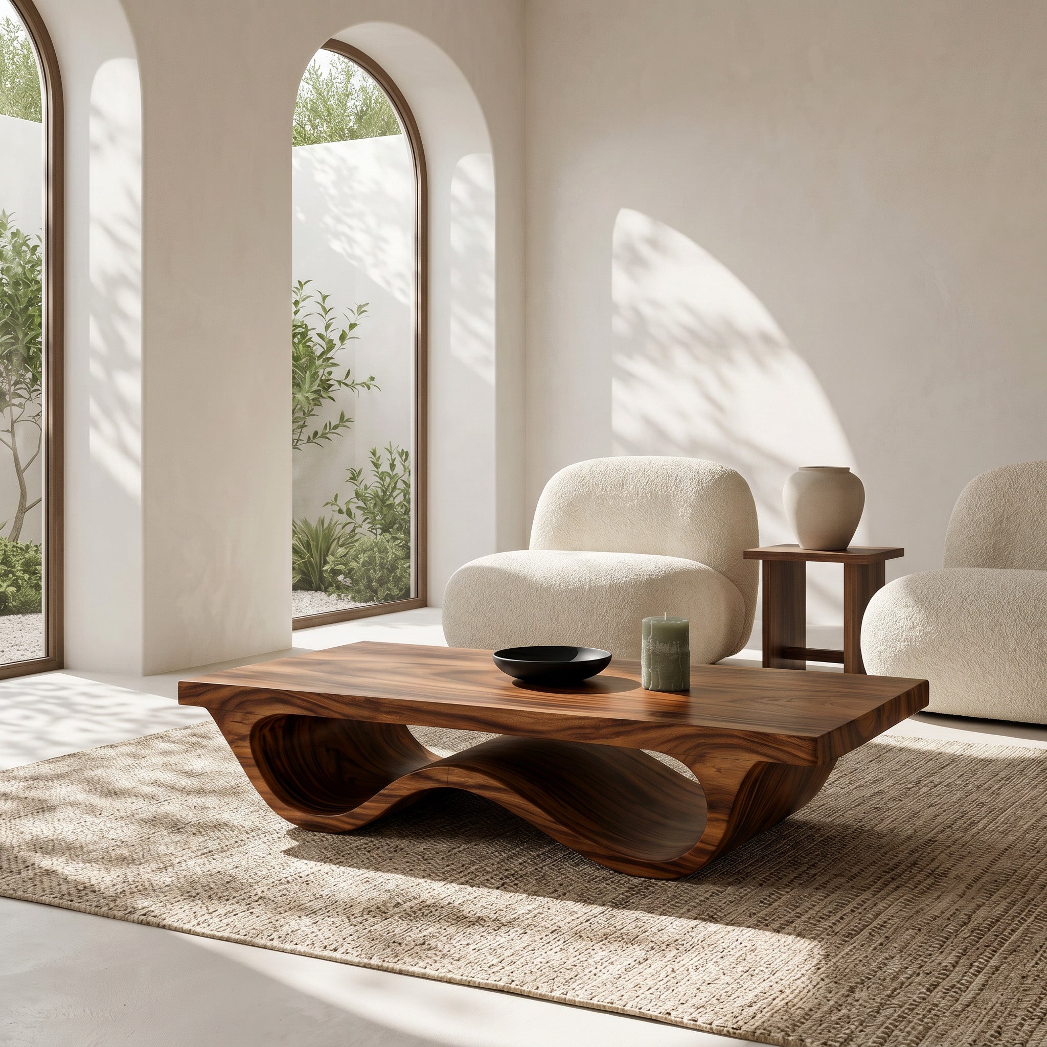 Contemporary Coffee Table Curved Leg Design For Living Room RTTHHNCF058