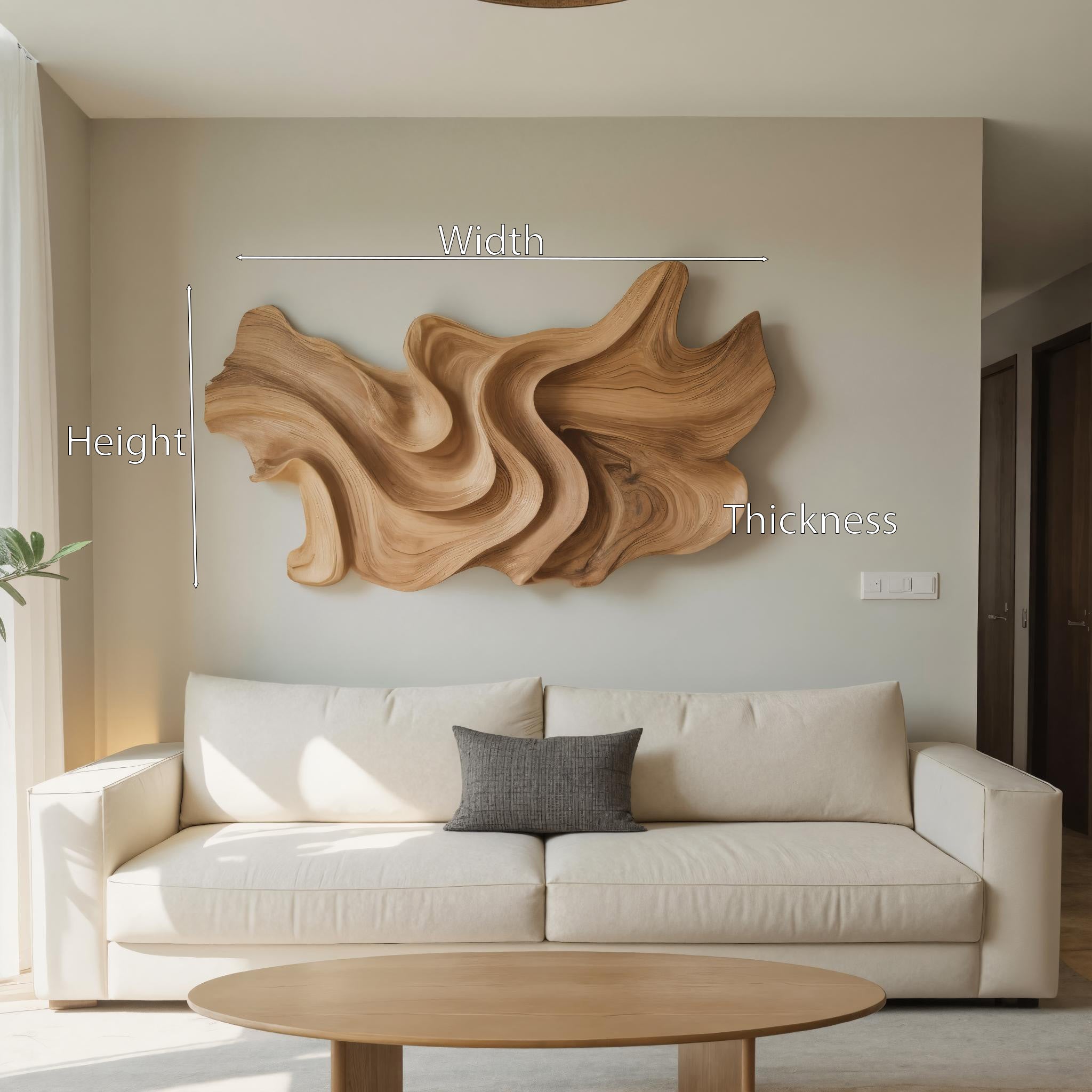 Modern Sculptural Wall Art With Abstract Design For Bedroom SITHHNWA026