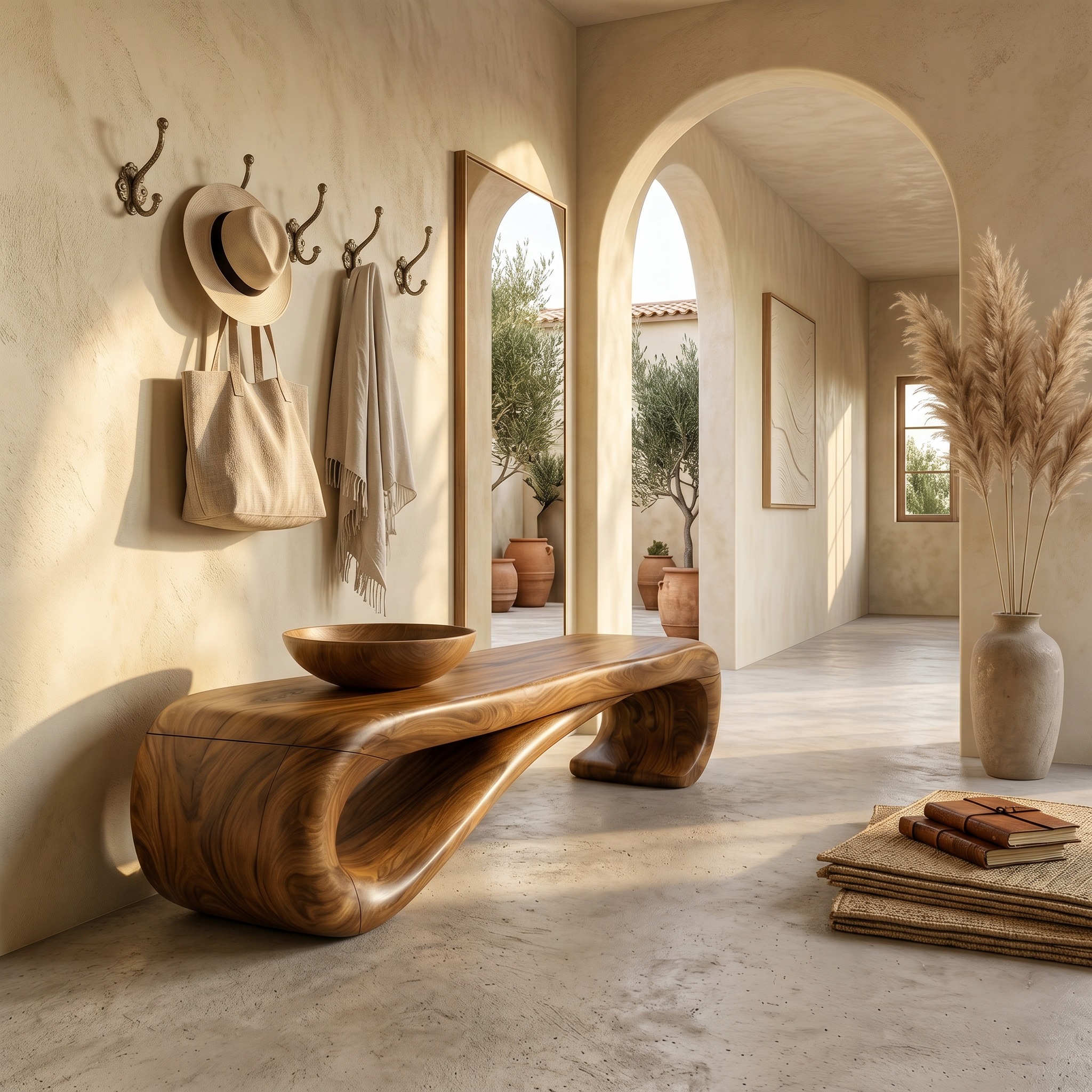 Rustic Wooden Bench Mountain Retreat SILDTTRBEN068
