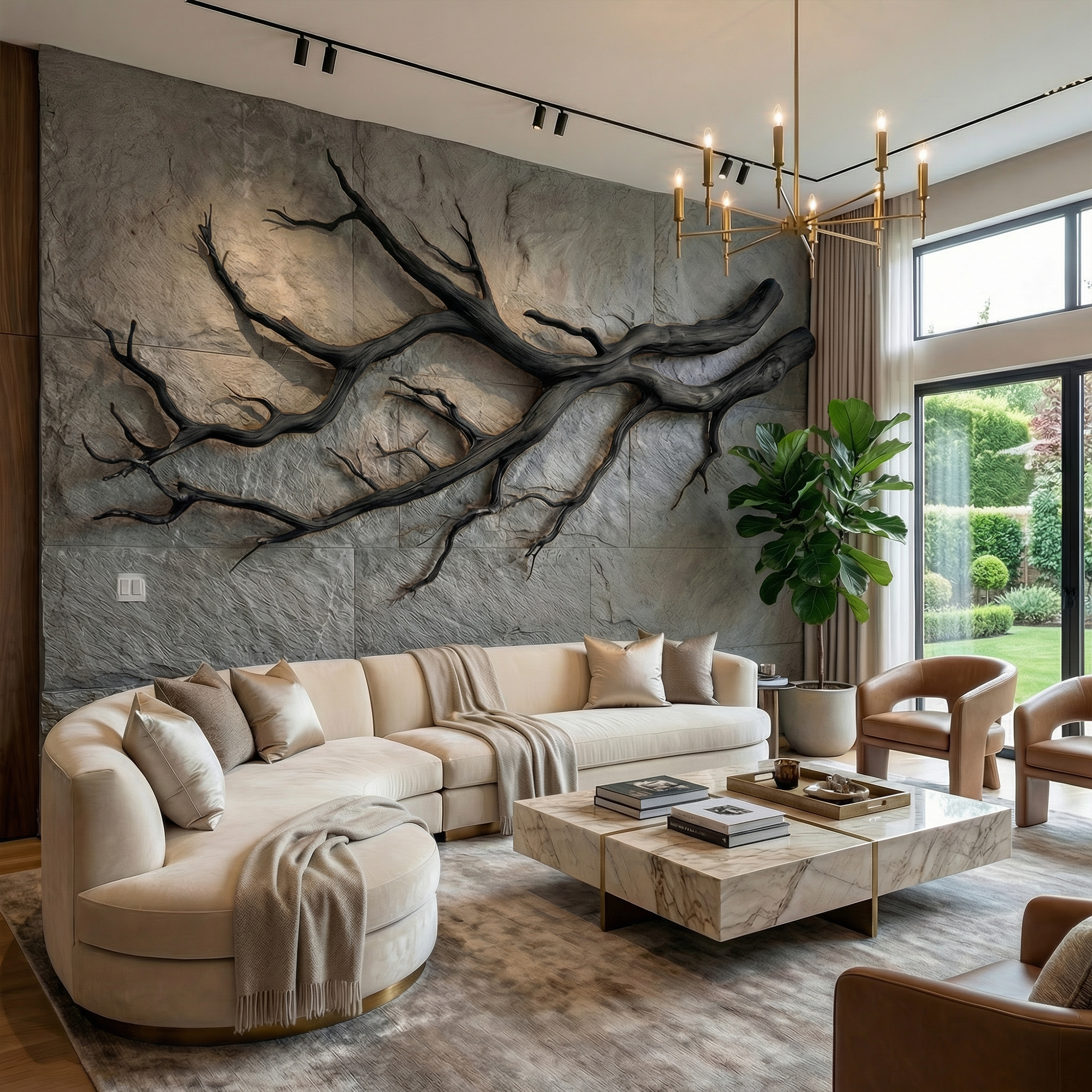 Modern Farmhouse Driftwood Branch Wall Decor Living Room SINLKIWD060