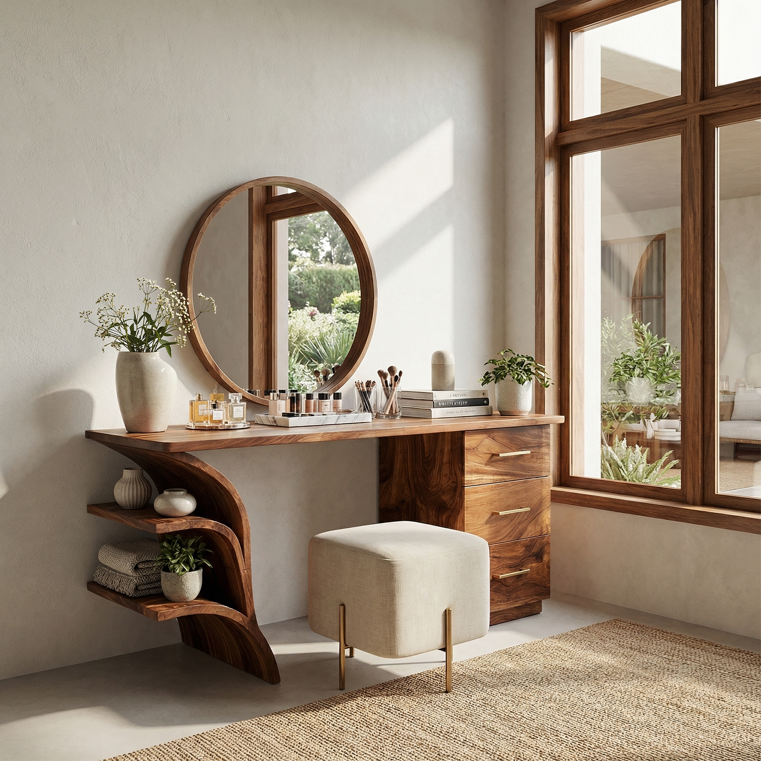 Contemporary Vanity Desk Studio Apartment Makeup Area Dressing Space SILDTTRMV006