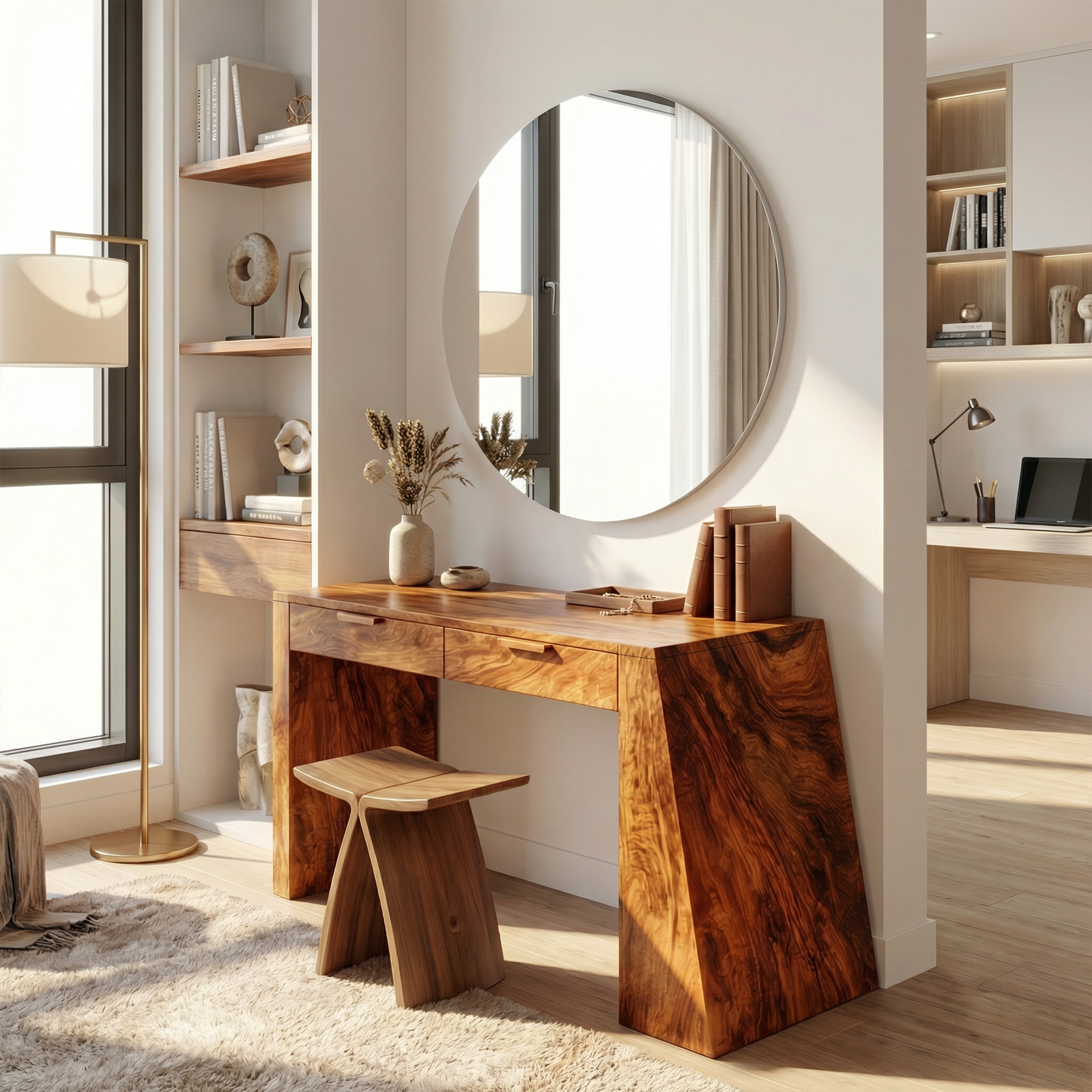 Industrial Makeup Vanity Desk Home Office Beauty Space Personal Area SILDTTRMV026