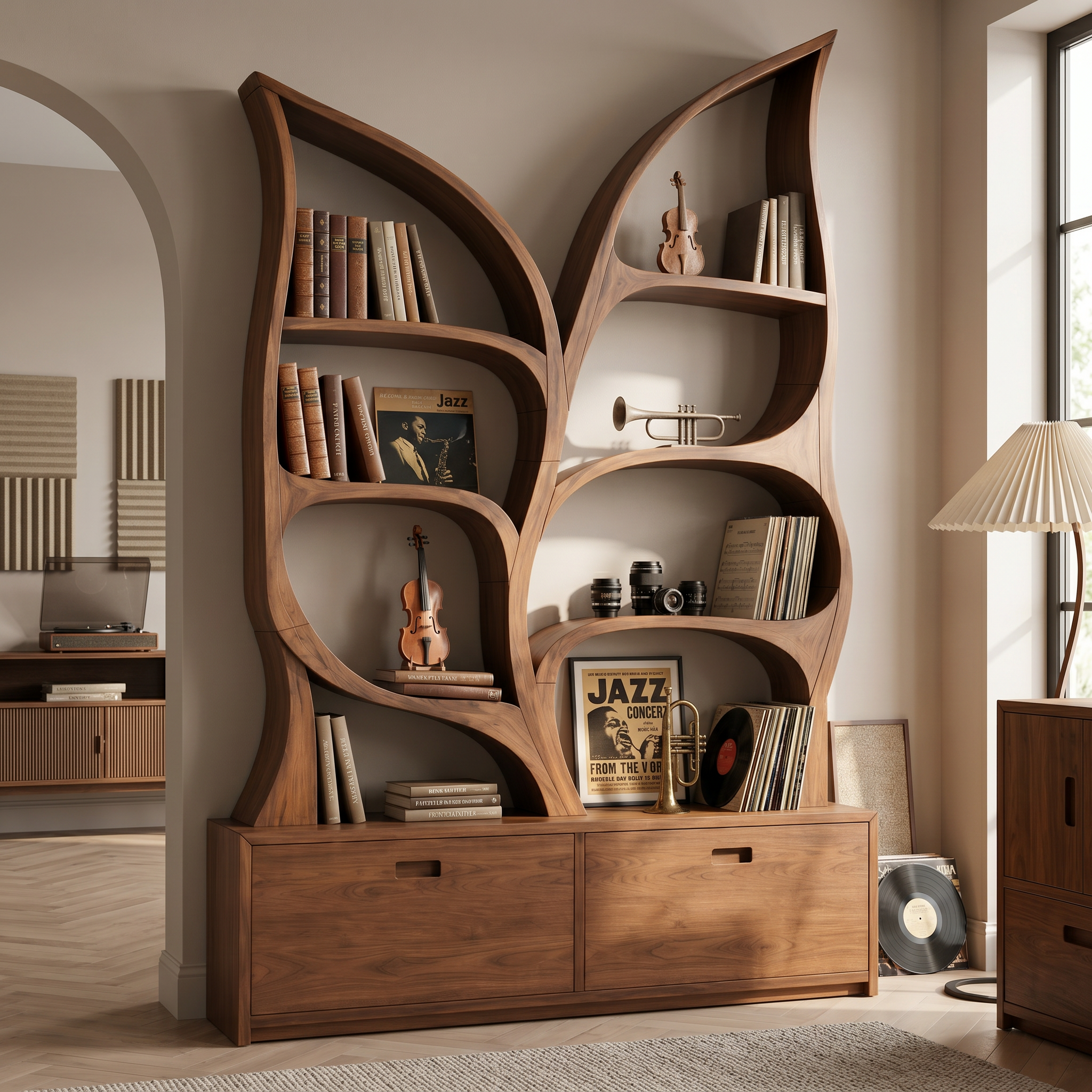 Modern Display Bookshelf For Quiet Reading Room SILDTTNBS042