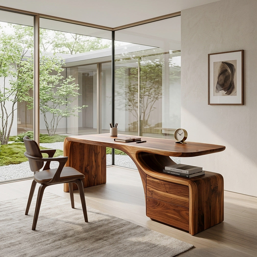 Organic Desk With Drawer Storage For Home Office SITHHNDE063
