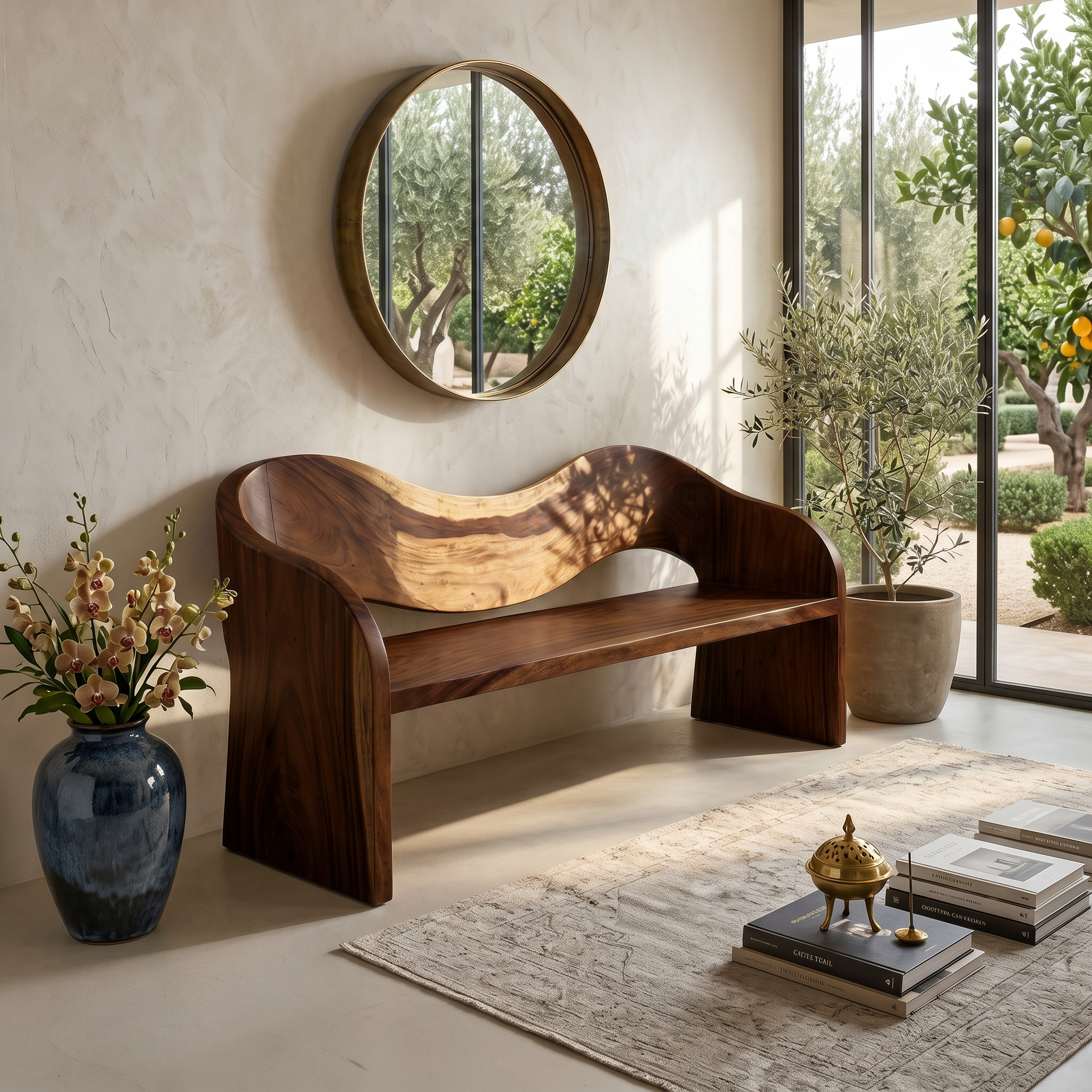 Contemporary Accent Bench Modern Residence SILDTTRBEN057