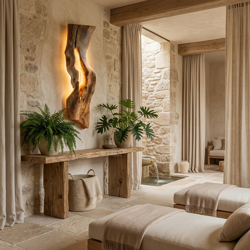 Rustic Wooden Wall Lamp For Bedroom Accent RTTHHNLAM048