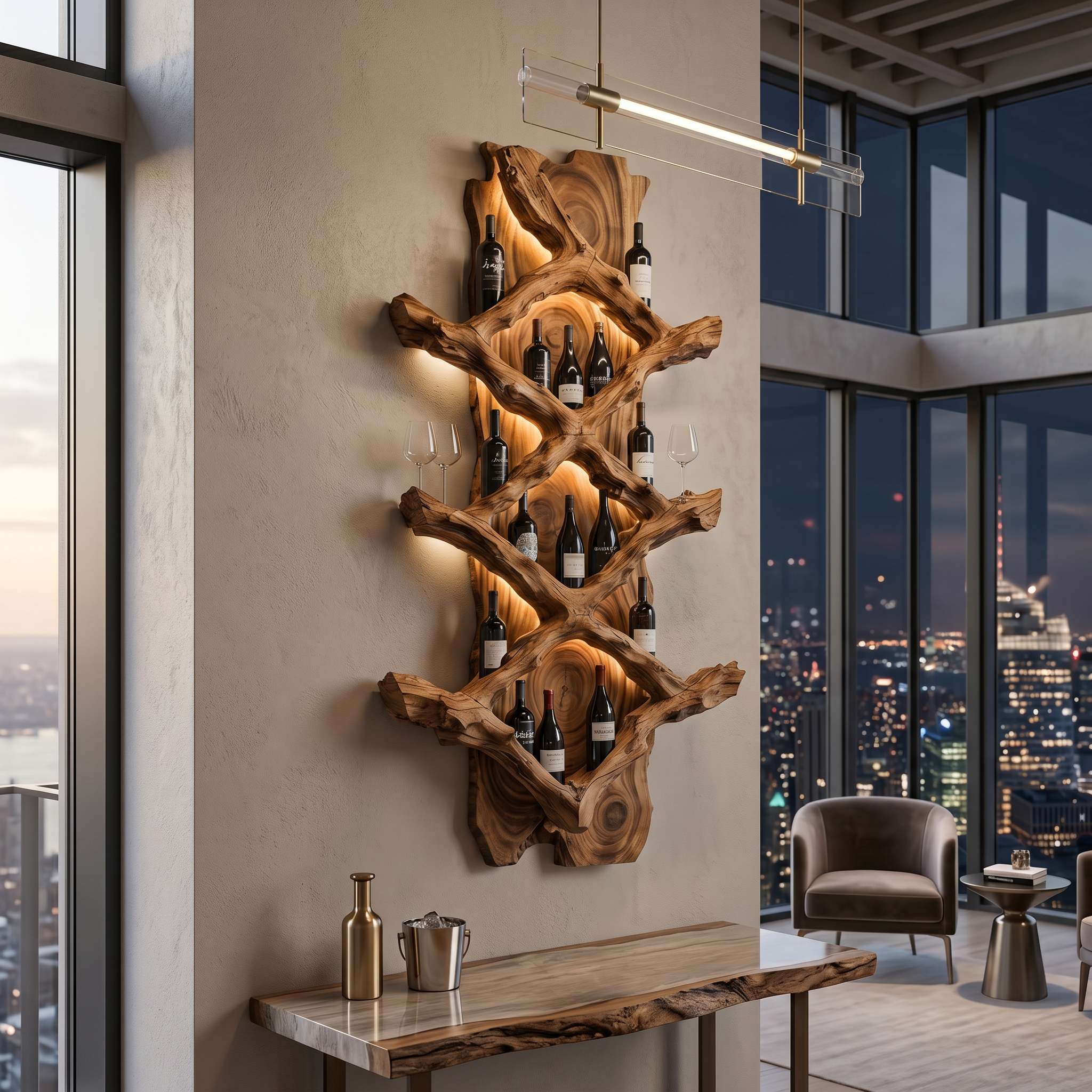 Rustic Wine Holder For Furniture Country Bar Vibe SILDTTRWH030