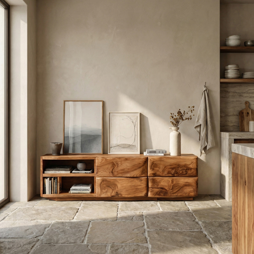 Quiet Luxury Low Sideboard Console For Living Room RTTHHNSD021