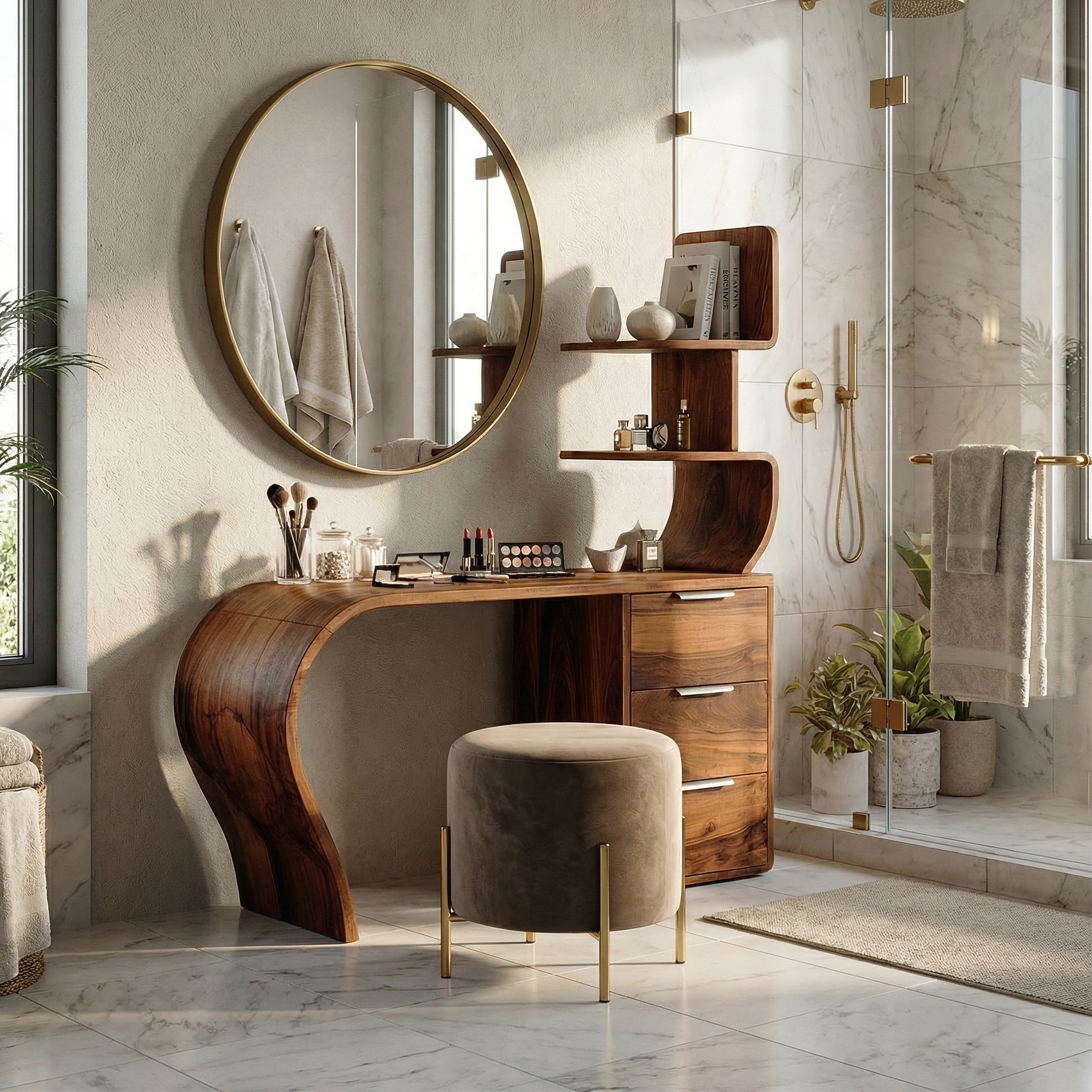Boho Makeup Vanity Desk Bedroom Dressing Area Beauty Space SILDTTRMV008