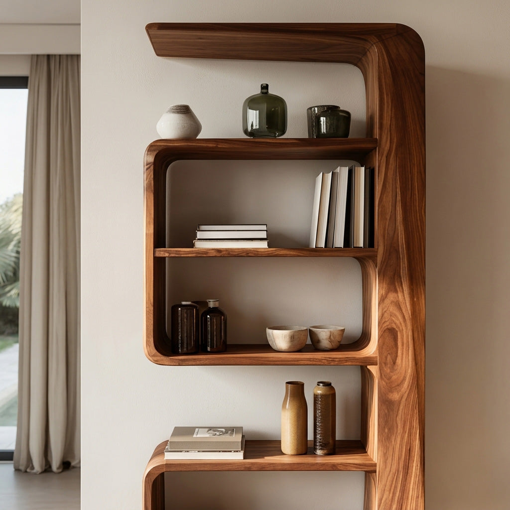 Minimalist Wooden Standing Shelf For Living Room RTTHHNSS007