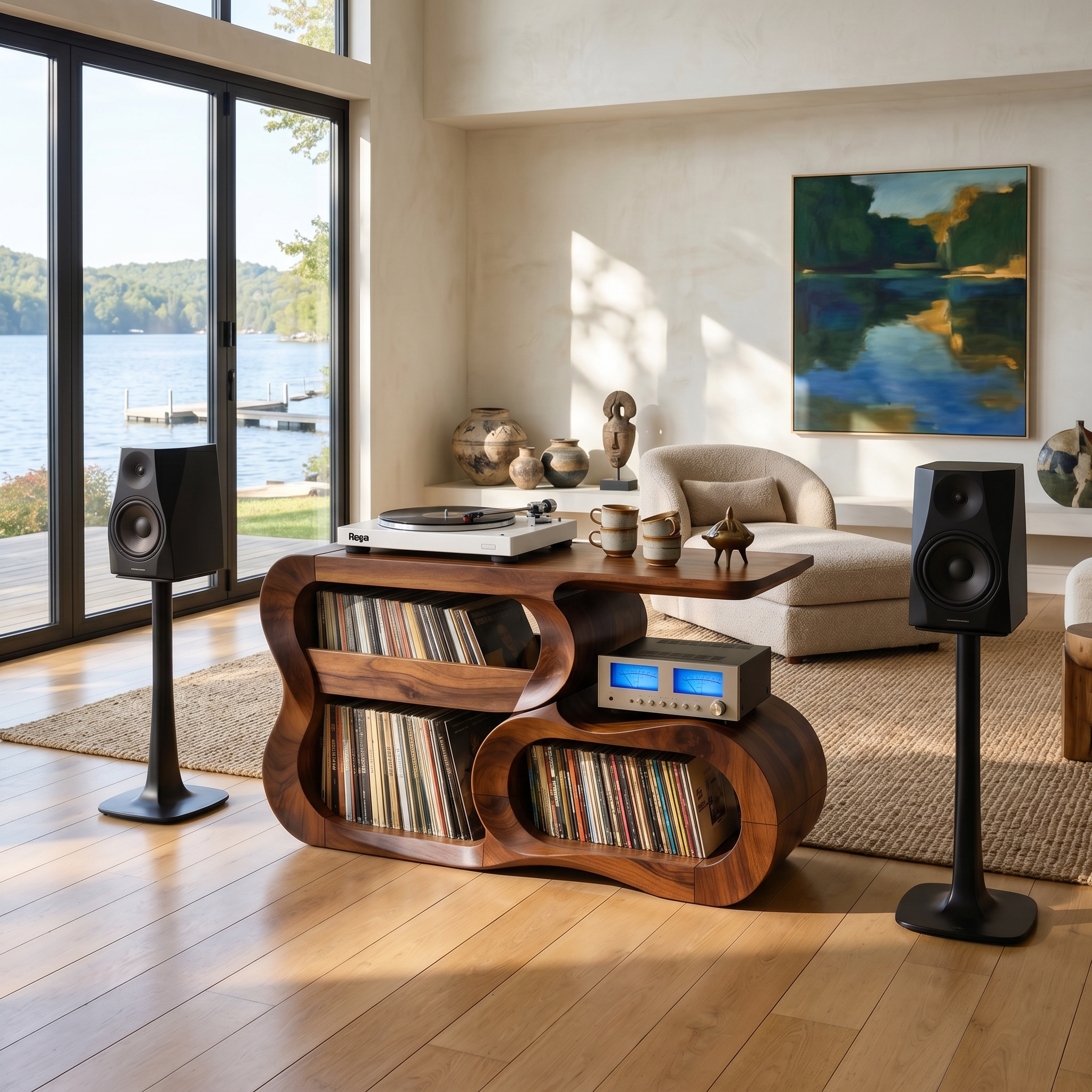 Contemporary Vinyl Record Cabinet For Studio Interior Space SILDTTNRPT036