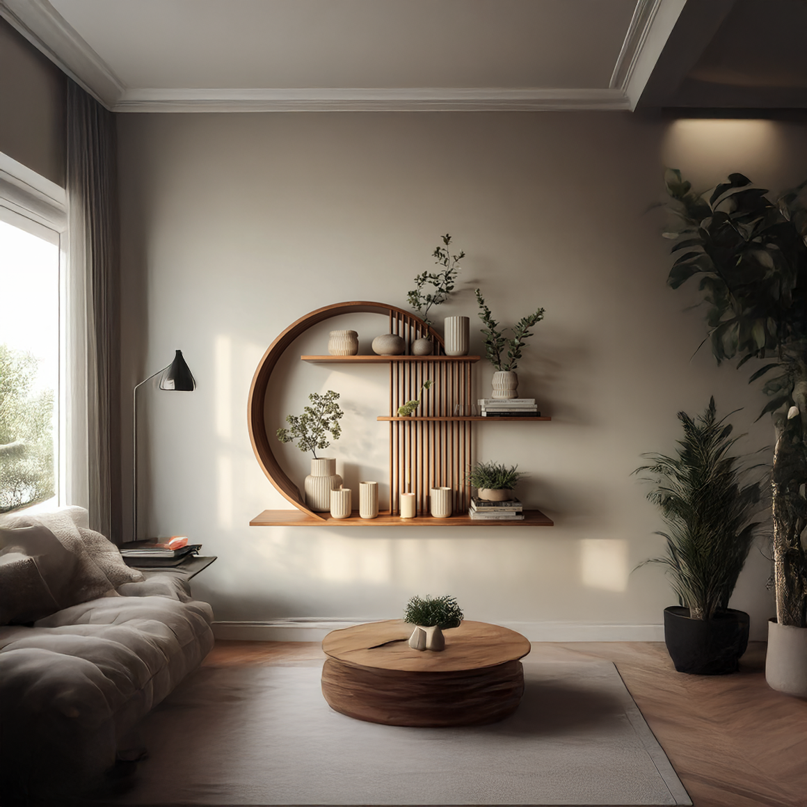 Modern Zen Wall Decor Shelf Living Room And Harmony Room SINLSAFL238