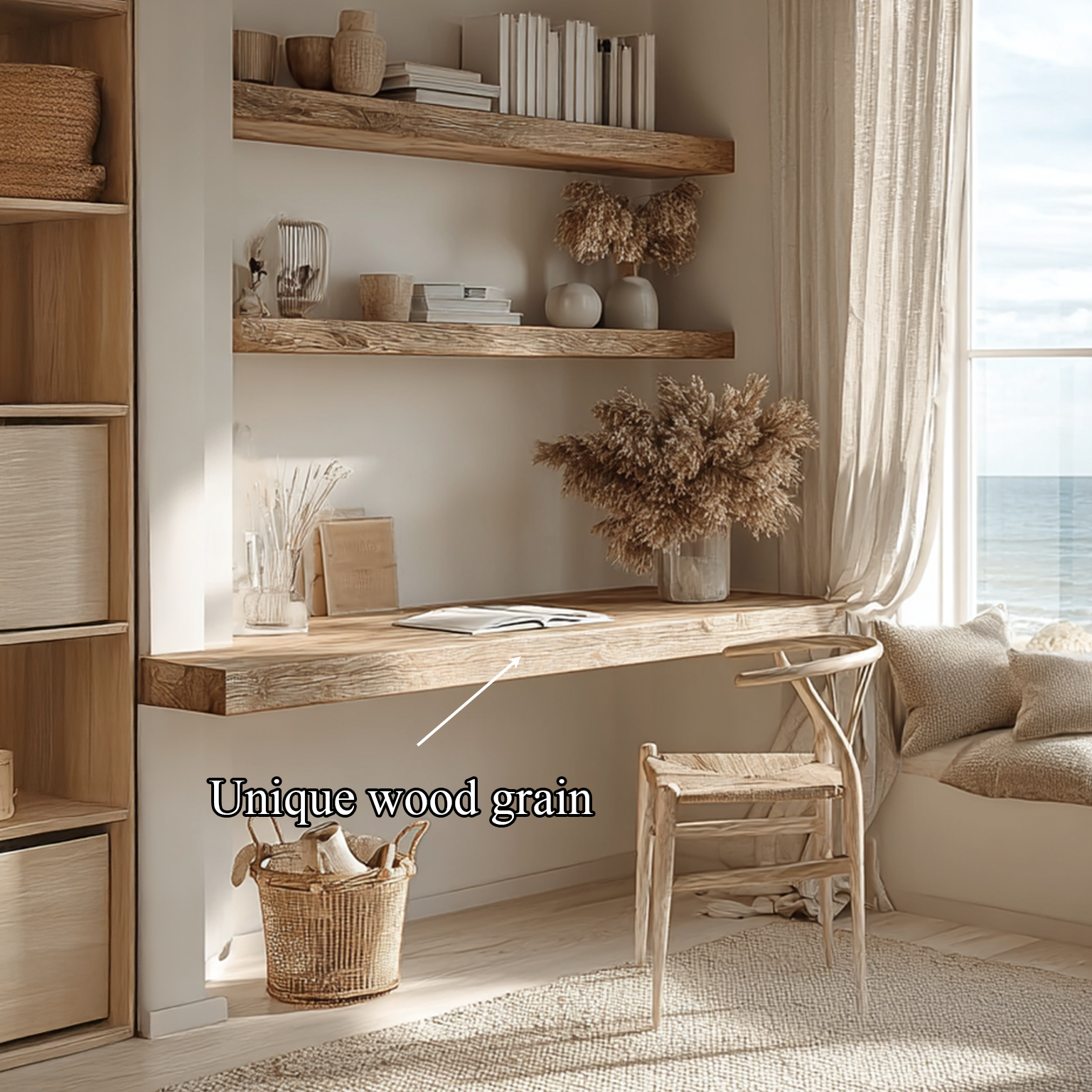 Mid Century Floating Desk Modern Living Room SINLSAFL087