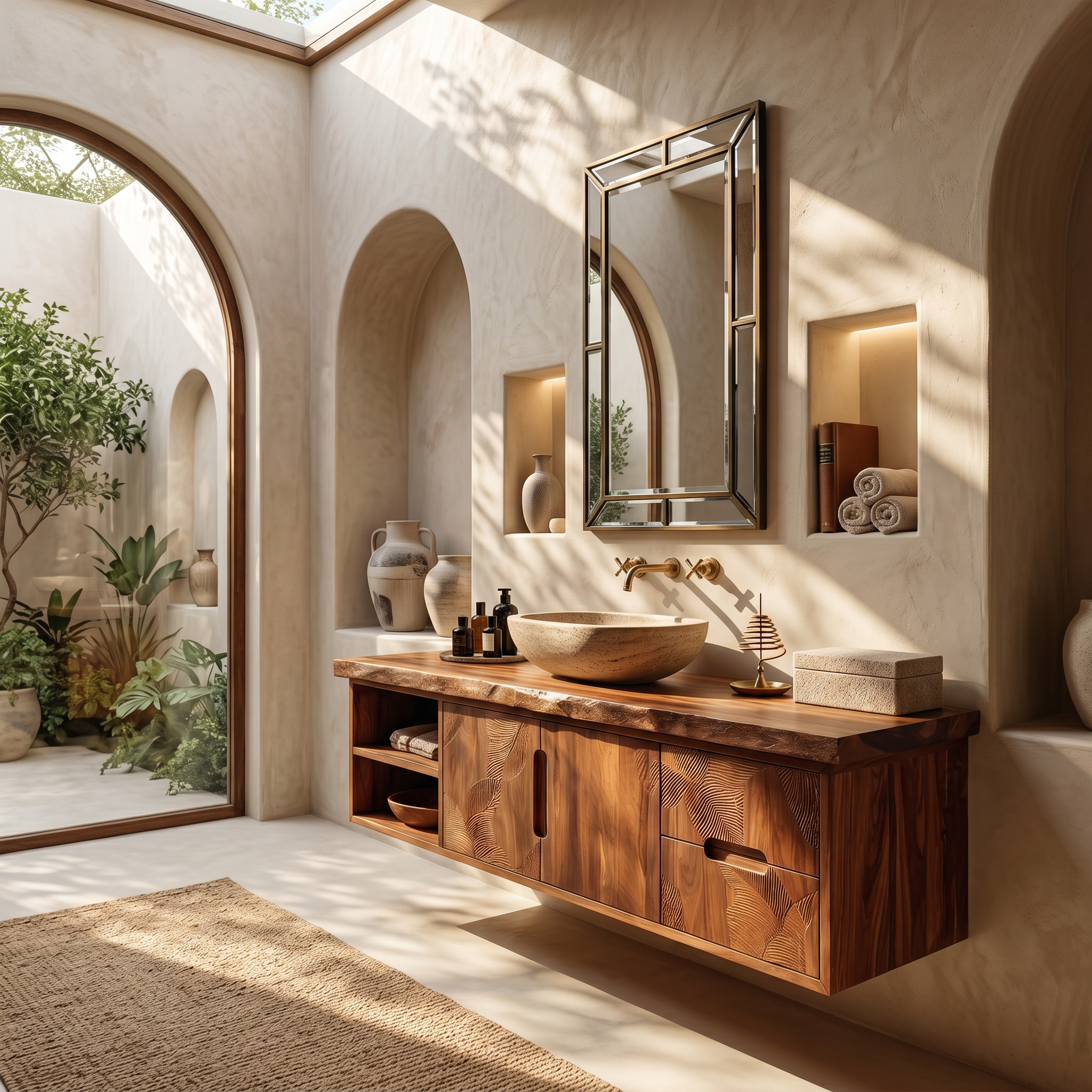 Modern Live Edge Bath Cabinet Garden Retreat SILDTTRBRV187