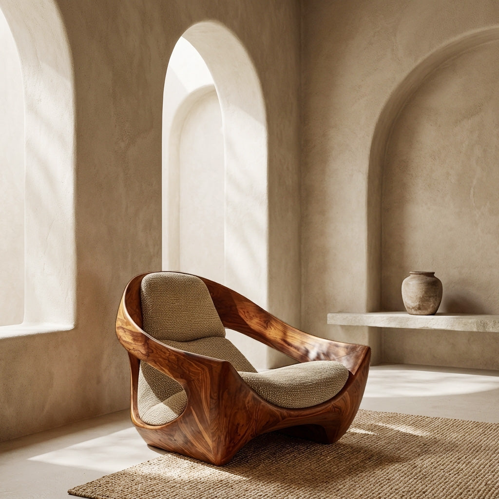 Artistic Natural Wood Chair For Contemporary Living Room RTTHHNCHR150