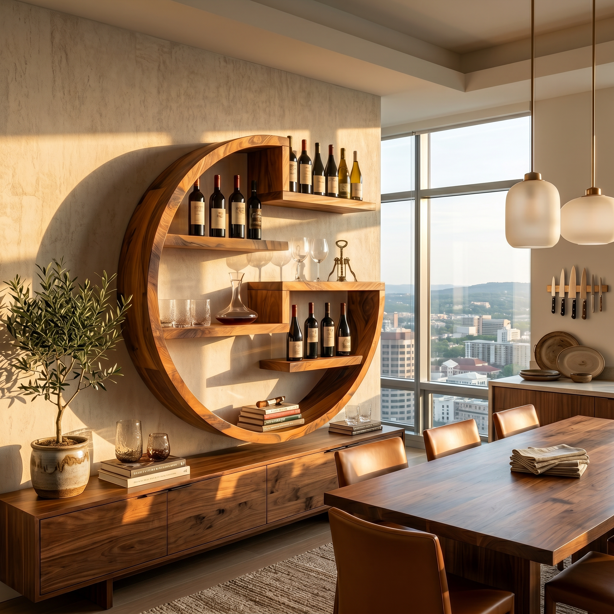 Farmhouse Wall Wine Holder For Home Bar Bottle Arrangement SILDTTRWH065