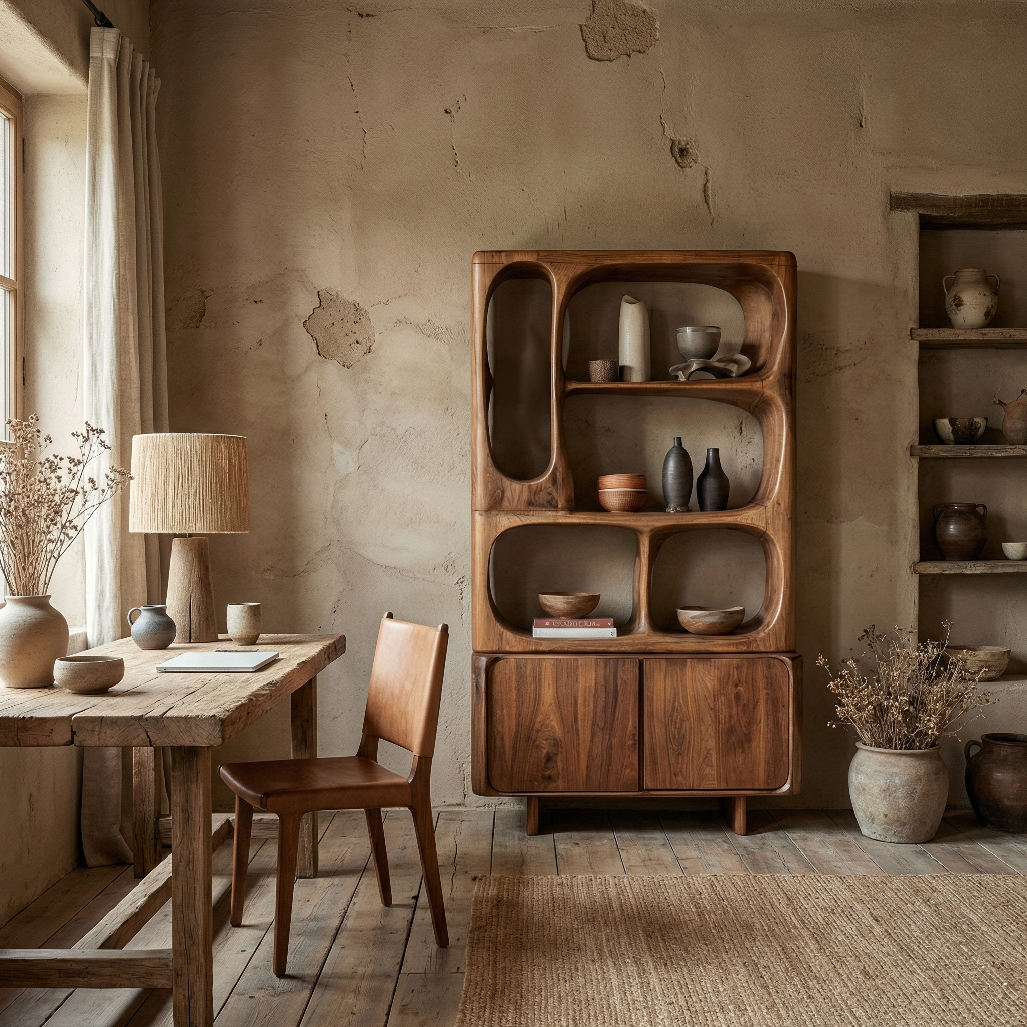 Mid Century Storage Cabinet For Living Room And Dining Room SINLSASC468