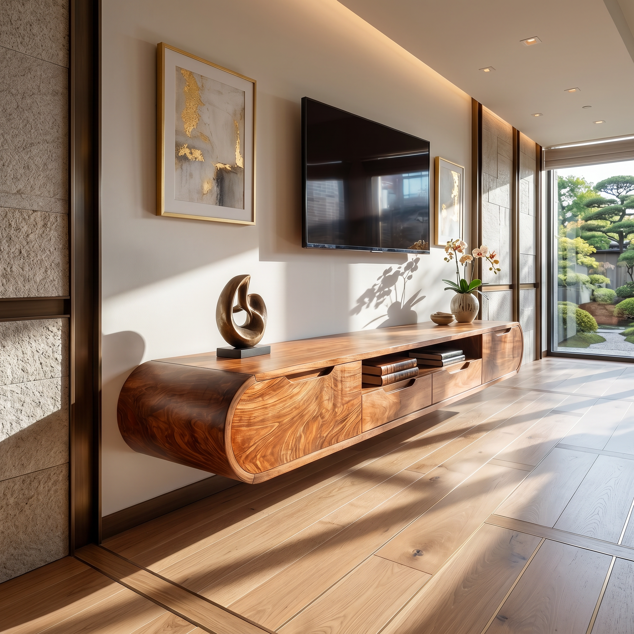 Contemporary Wooden Media Console For Urban Interior SILDTTRTVC082