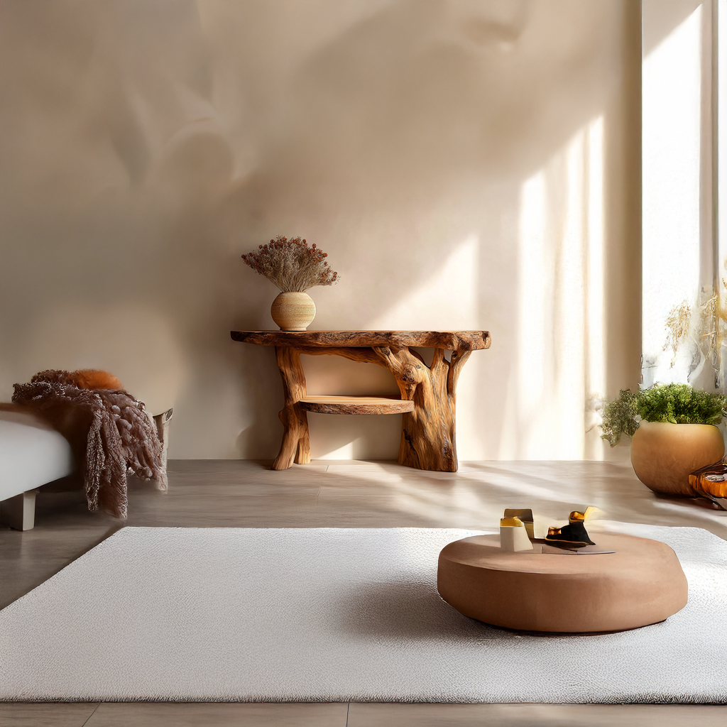 Rustic Organic Console Table Entryway Accent SINLSACS237