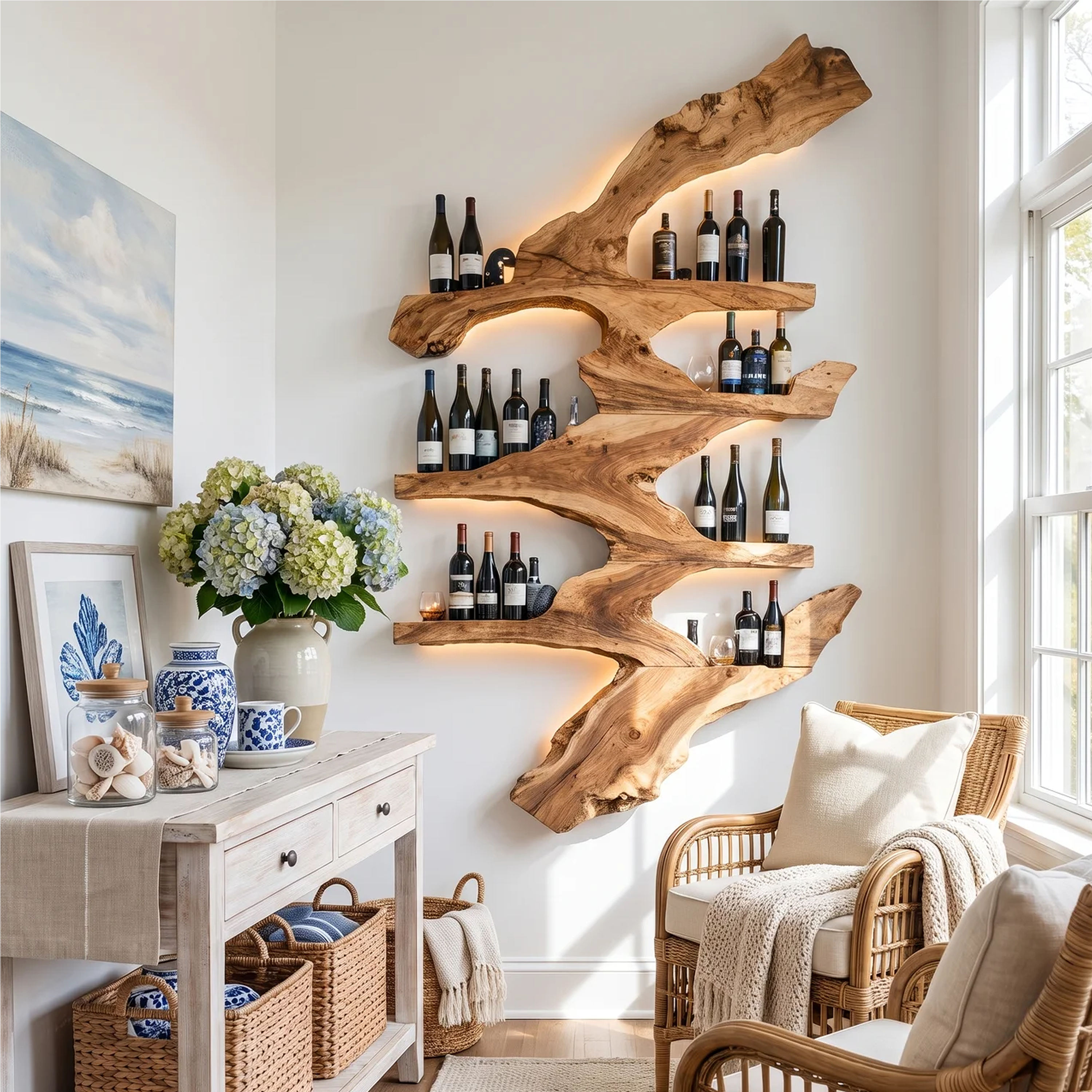 Handcrafted Wine Stand For Kitchen Wine Bottle Rack SILDTTRWH023