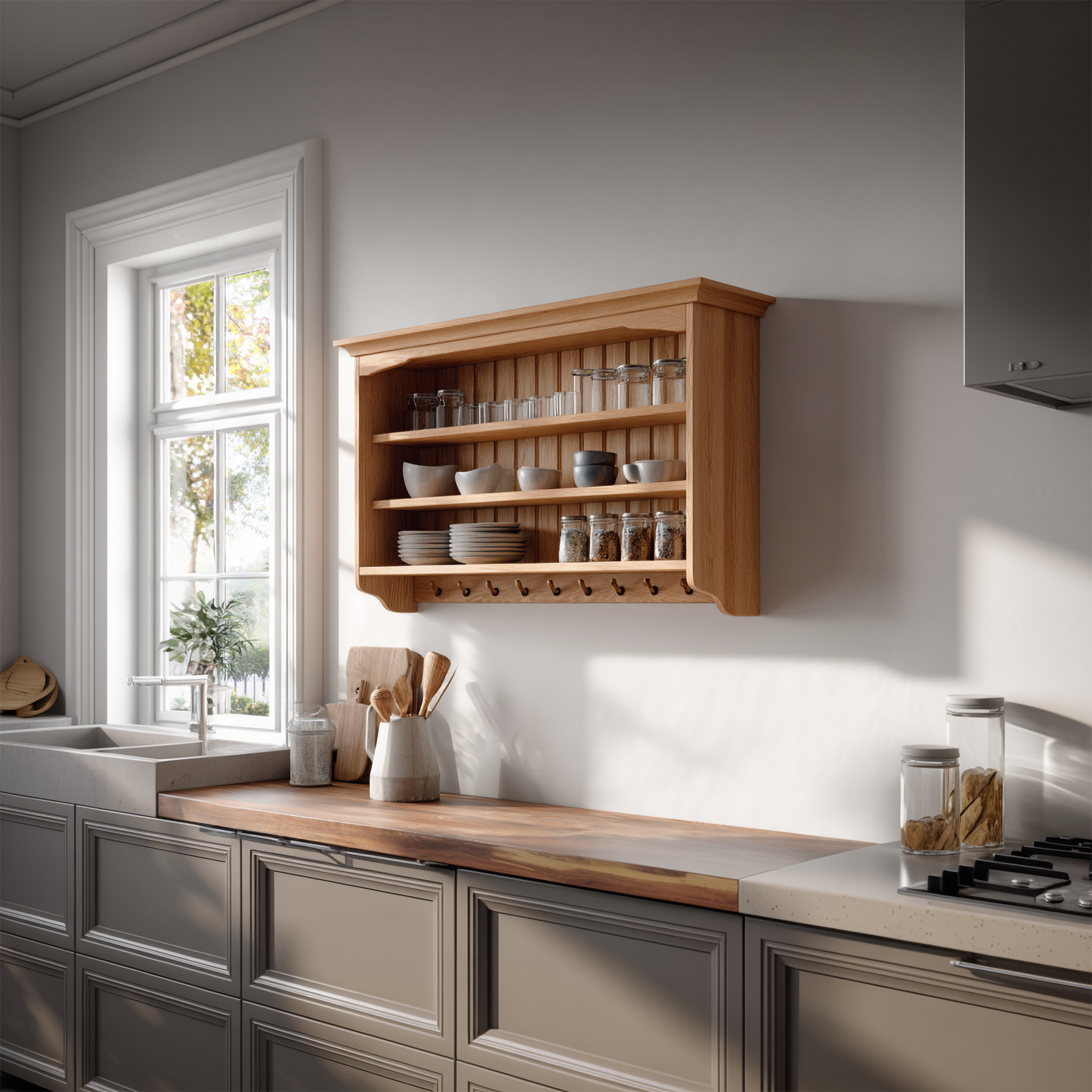 Rustic Wall Storage Cabinet For Kitchen Or Dining Room SINLSAKC010