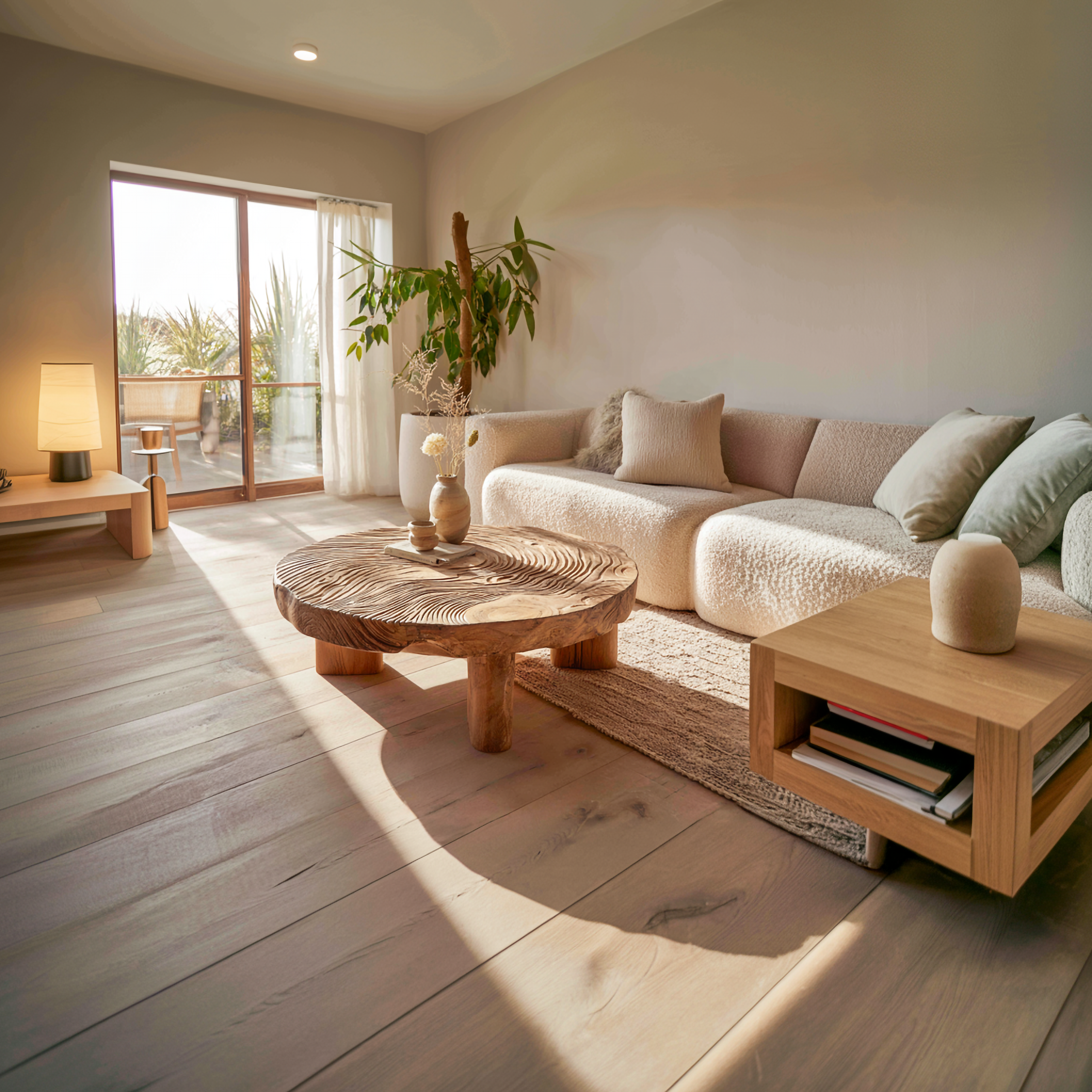 Textured Solid Wood Coffee Table Living Room SINLSACF277