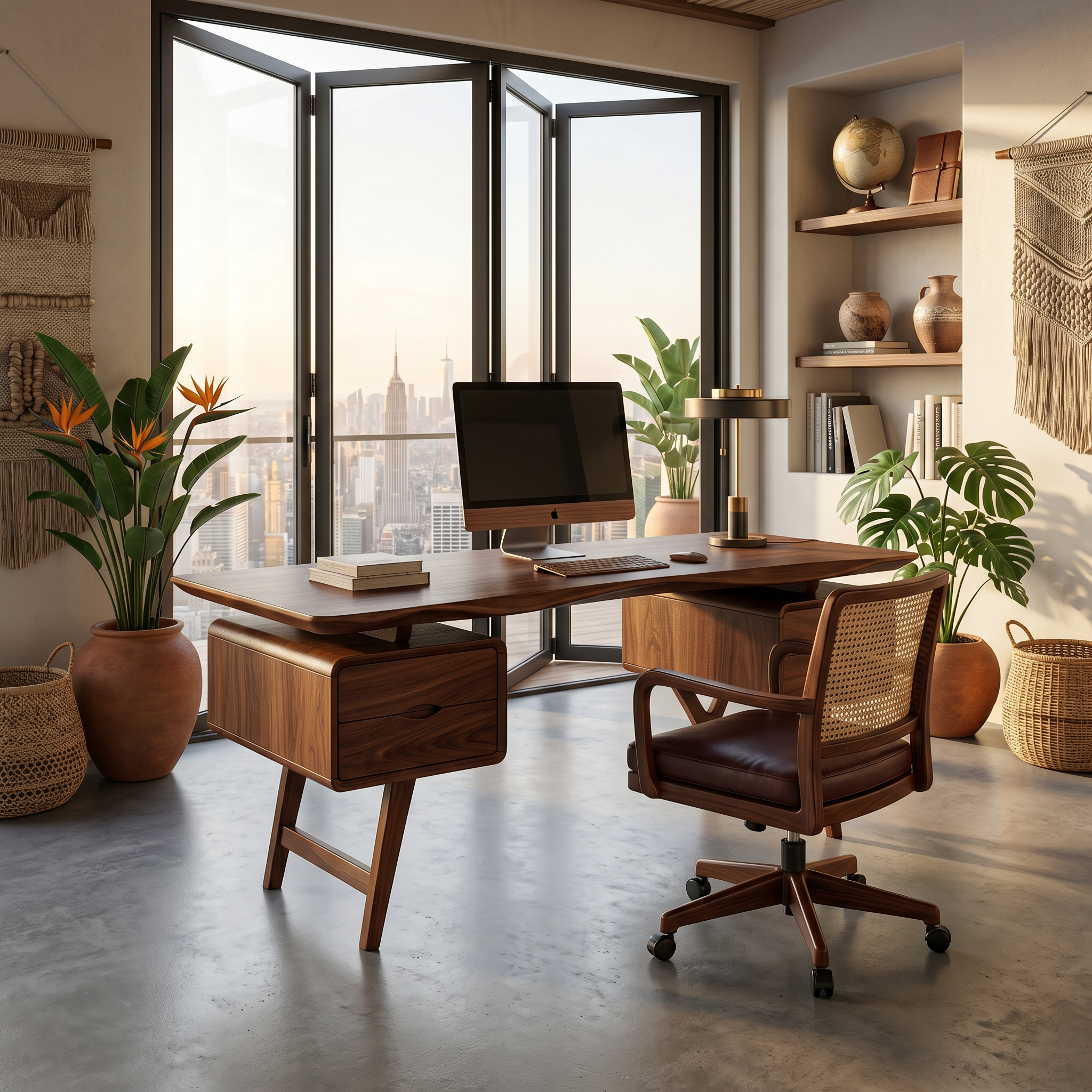 Organic Live Edge Executive Desk Coastal Office SILDTTRDE032