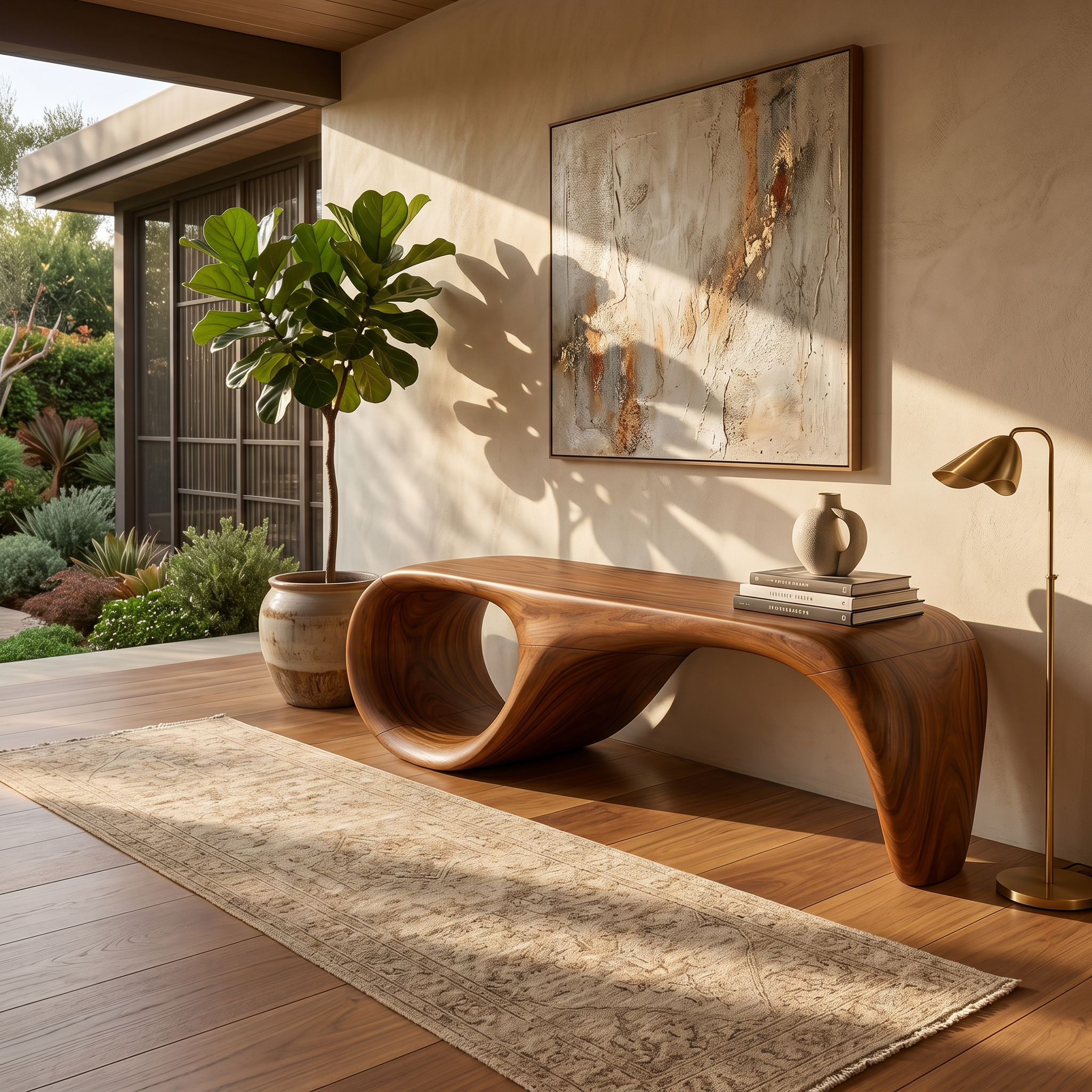 Modern Sculptural Bench Luxury Bedroom SILDTTRBEN062