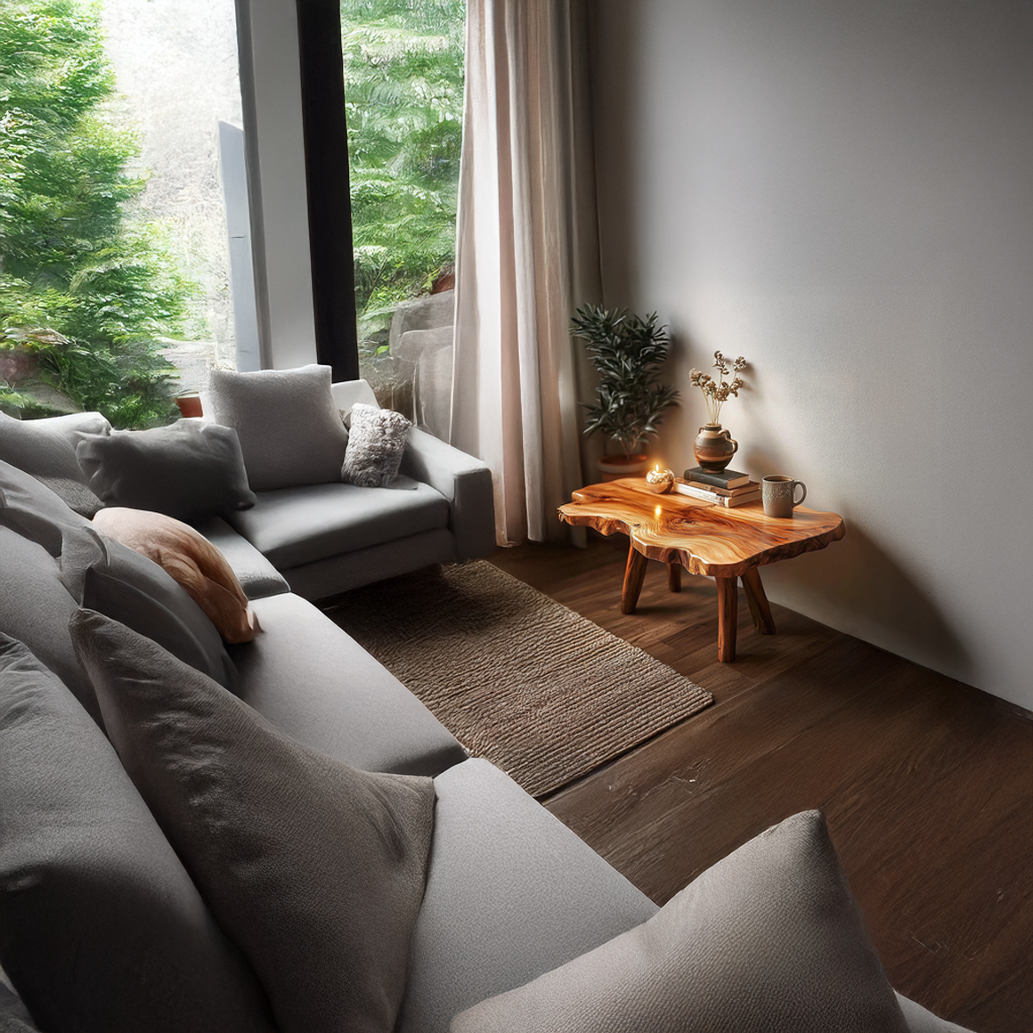 Rustic Organic Coffee Table Living Room Sitting Room SINLSACF220