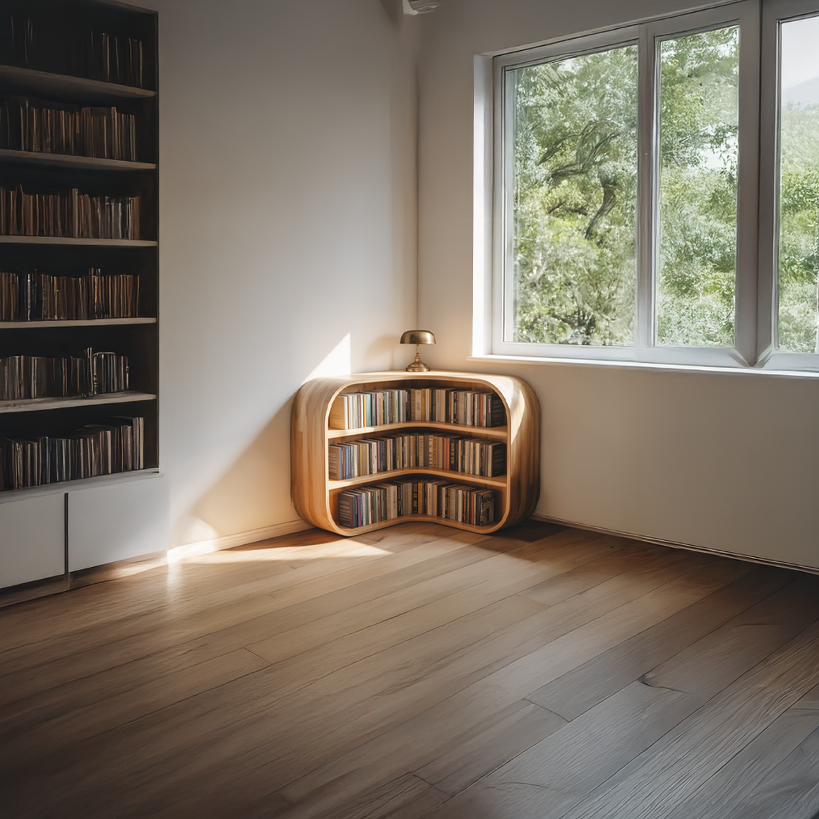 Mid Century Corner Bookshelf Living Room Or Study Room SINLSASC289