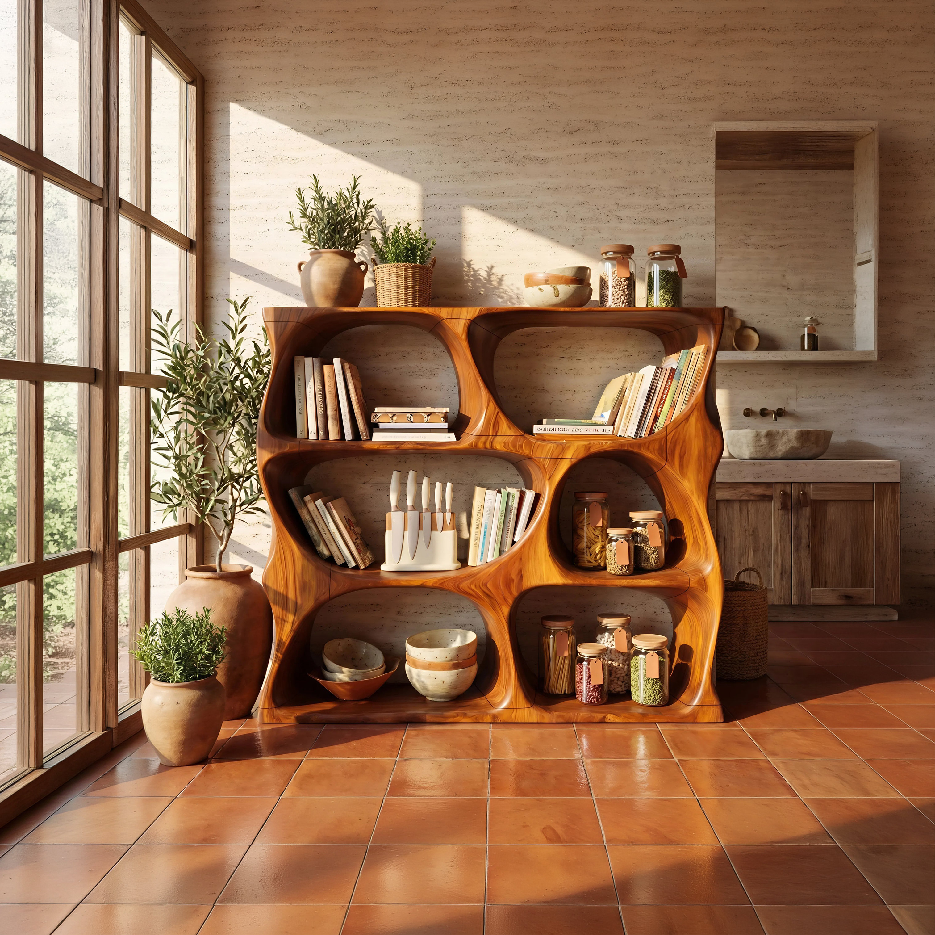 Modern Decorative Bookcase Storage Organizer For Living Room Space SILDTTNBS025