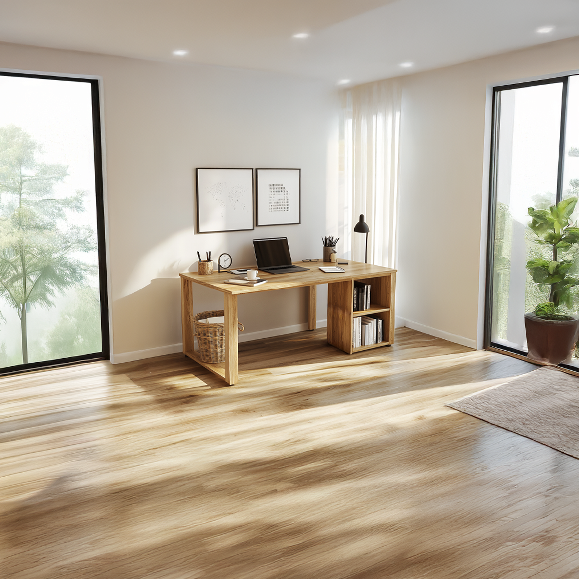 Scandinavian Minimal Work Desk For Home Office And Study Room SINLSADK049