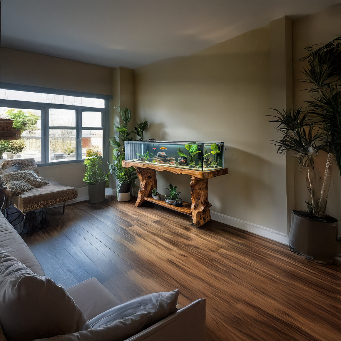 Rustic Aquarium Stand Office Or Living Room SINLSAWT013