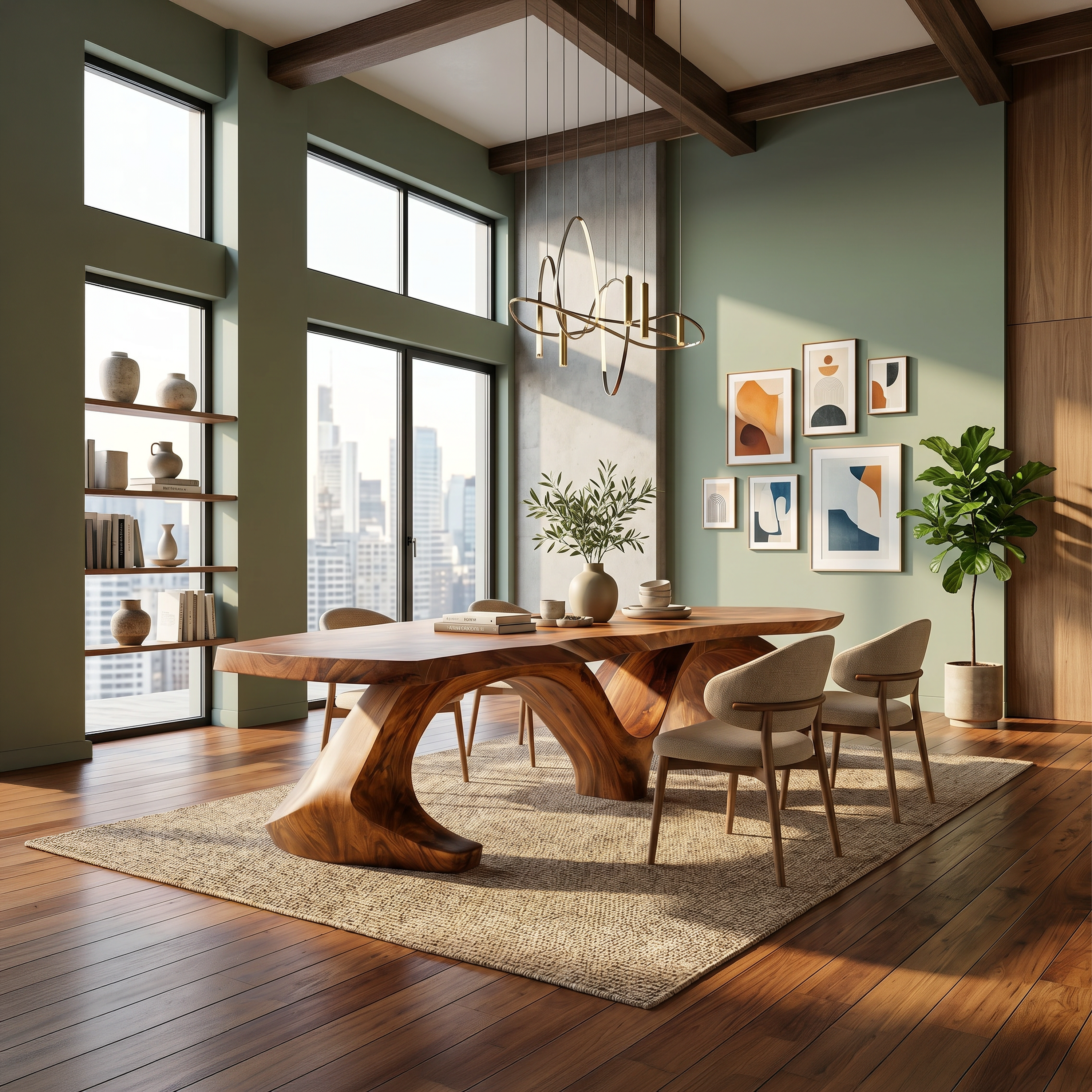 Modern Slab Dining Table For Formal Dining Room SILDTTNDN016