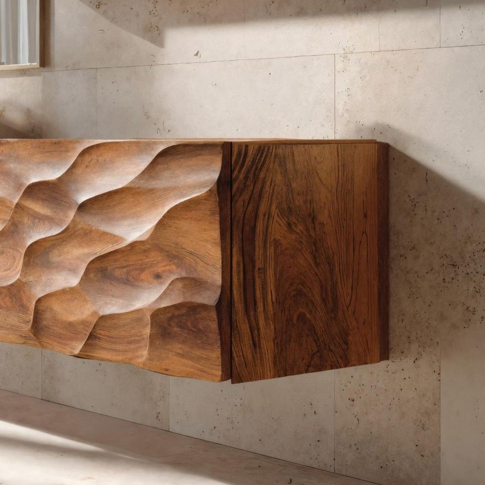 Sculptural Wall Mounted Bathroom Vanity For Bathroom Space RTTHHNBRV003