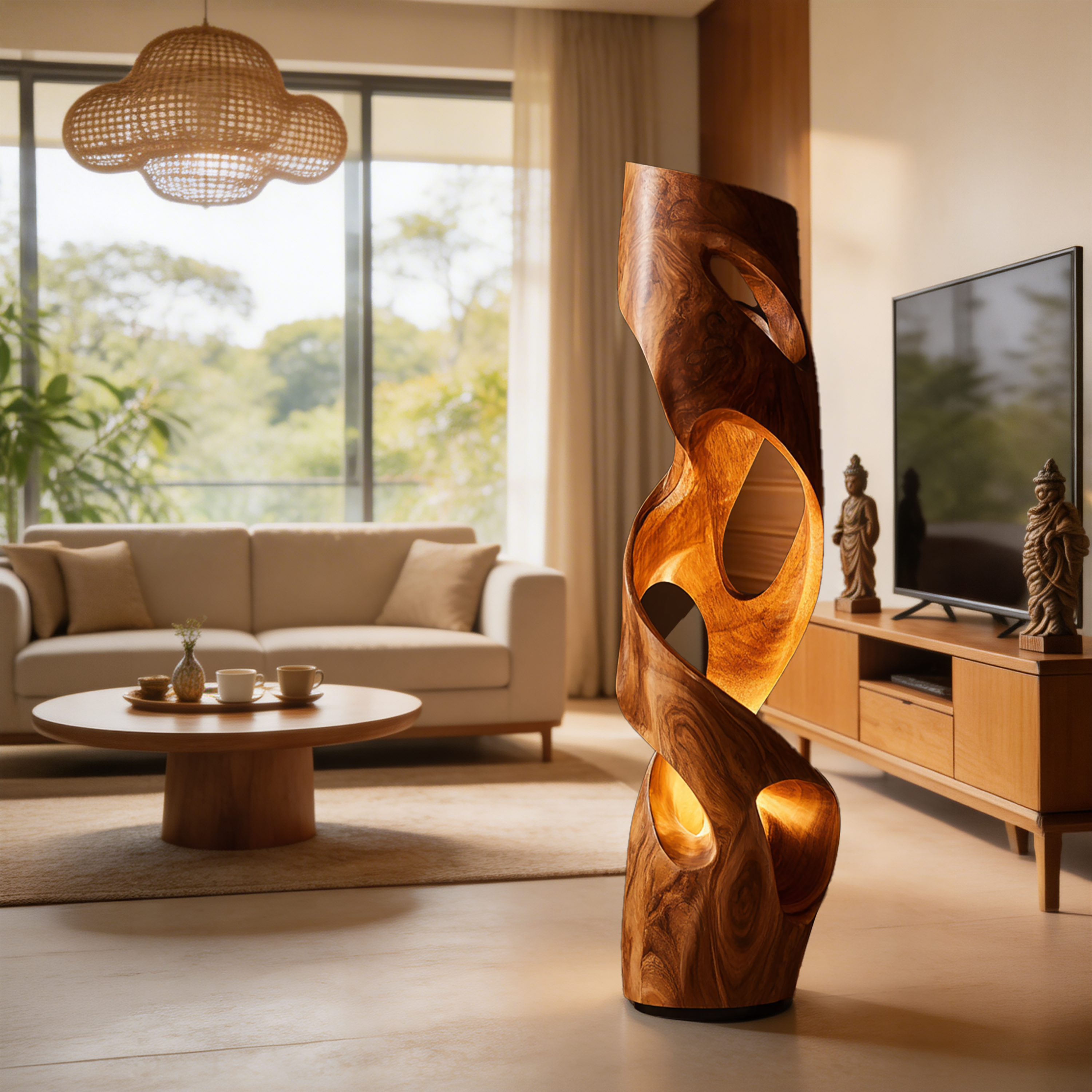 Organic Accent Lamp Living Room Kitchen Dining Room Corner Space SILDTTRLAM032