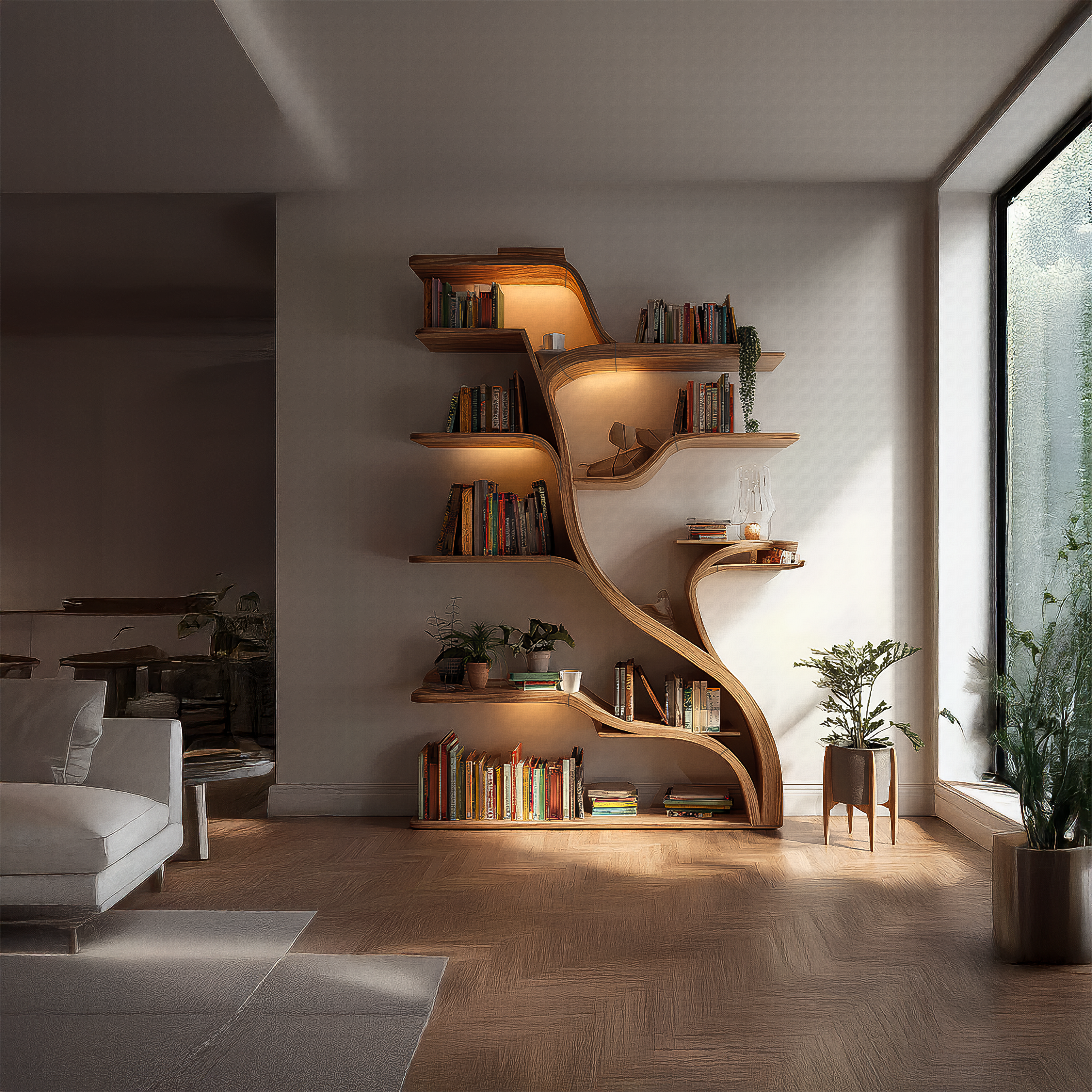 Tree Branch Wall Shelf Solid Wood Farmhouse Decor Gift SINLSATB187