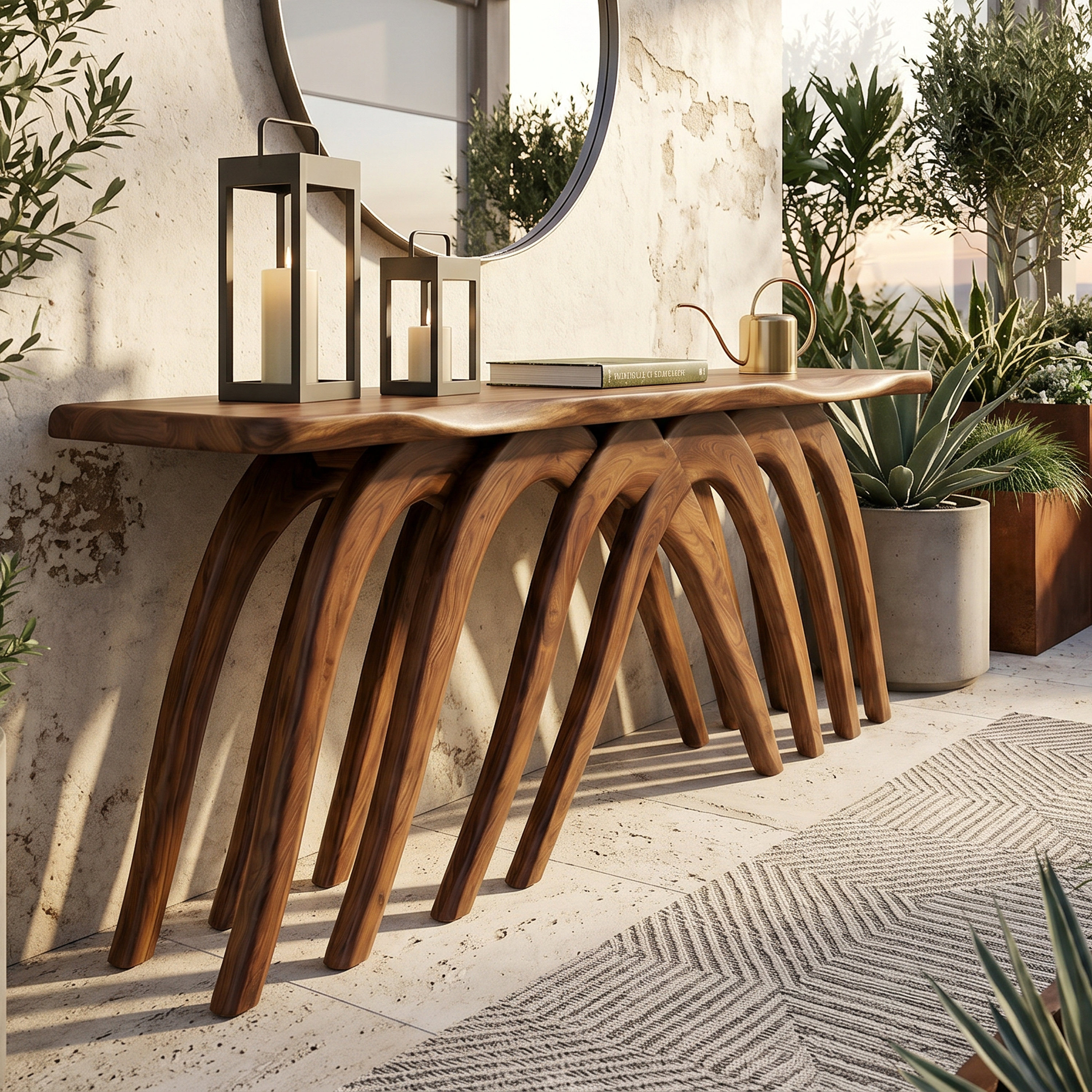 Modern Flowing Console Table Luxury Living Room SILDTTRCS083