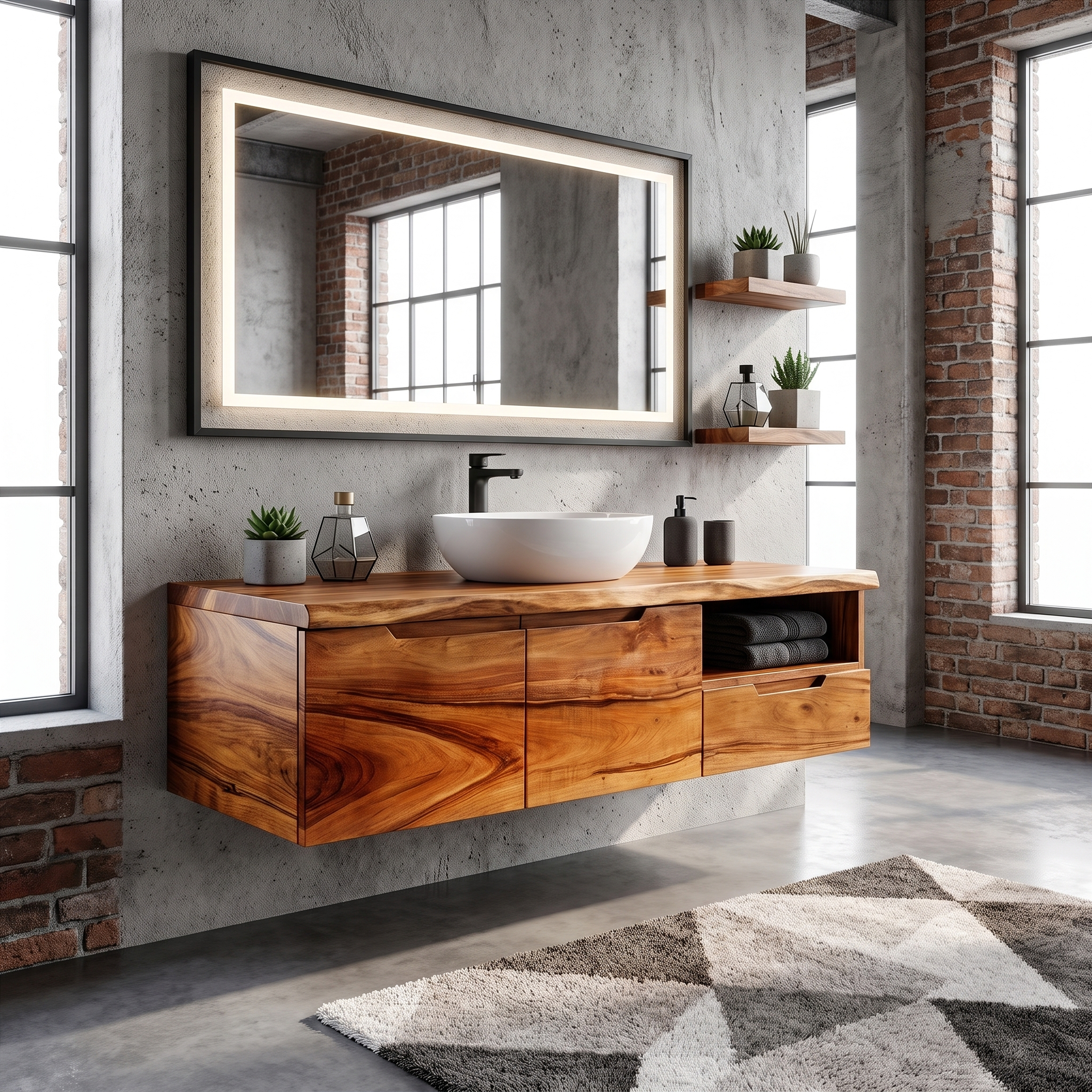 Luxury Wood Bathroom Vanity Coastal Beach House SILDTTRBRV201