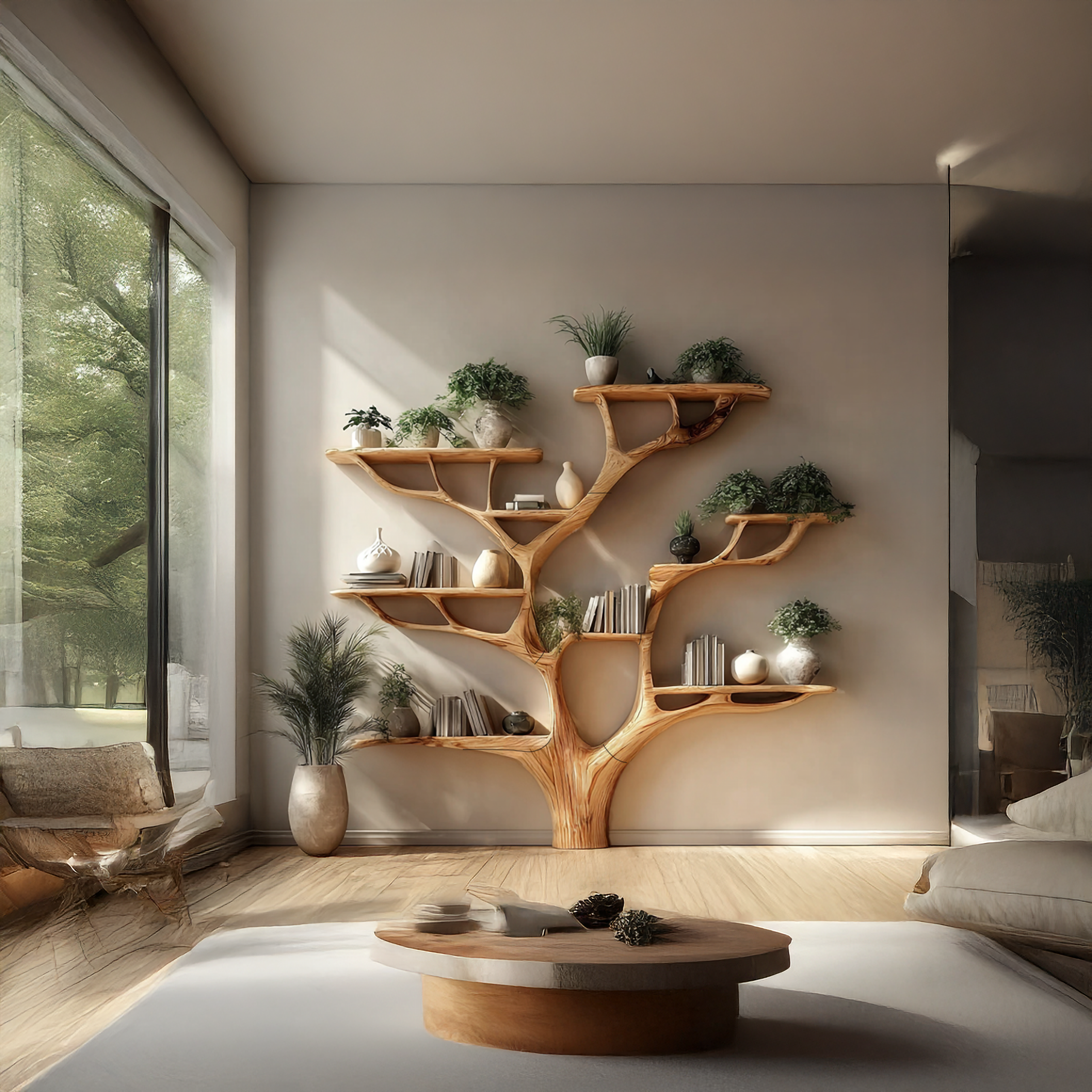 Rustic Tree Bookshelf Nursery Living SINLSATB210