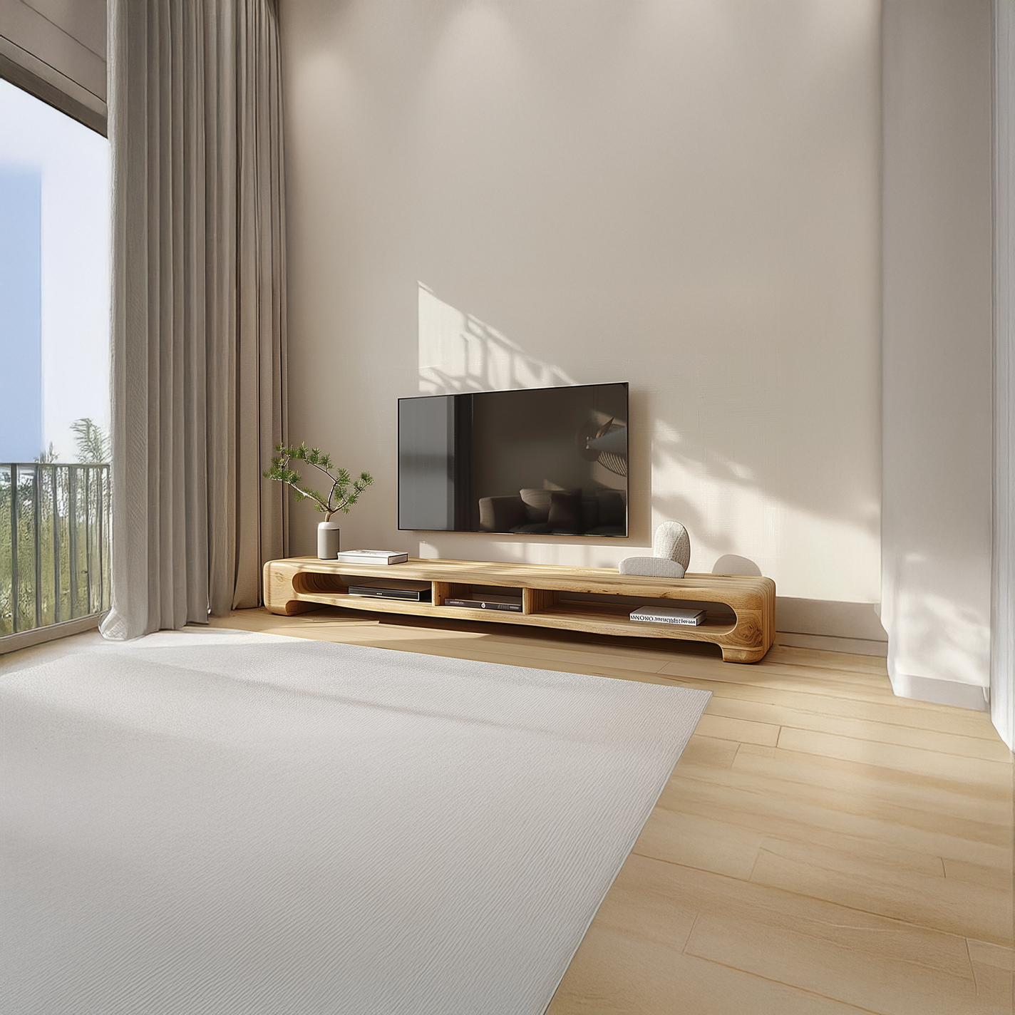 Modern Minimal Media Unit For Living Room And Apartment SINLSACS120