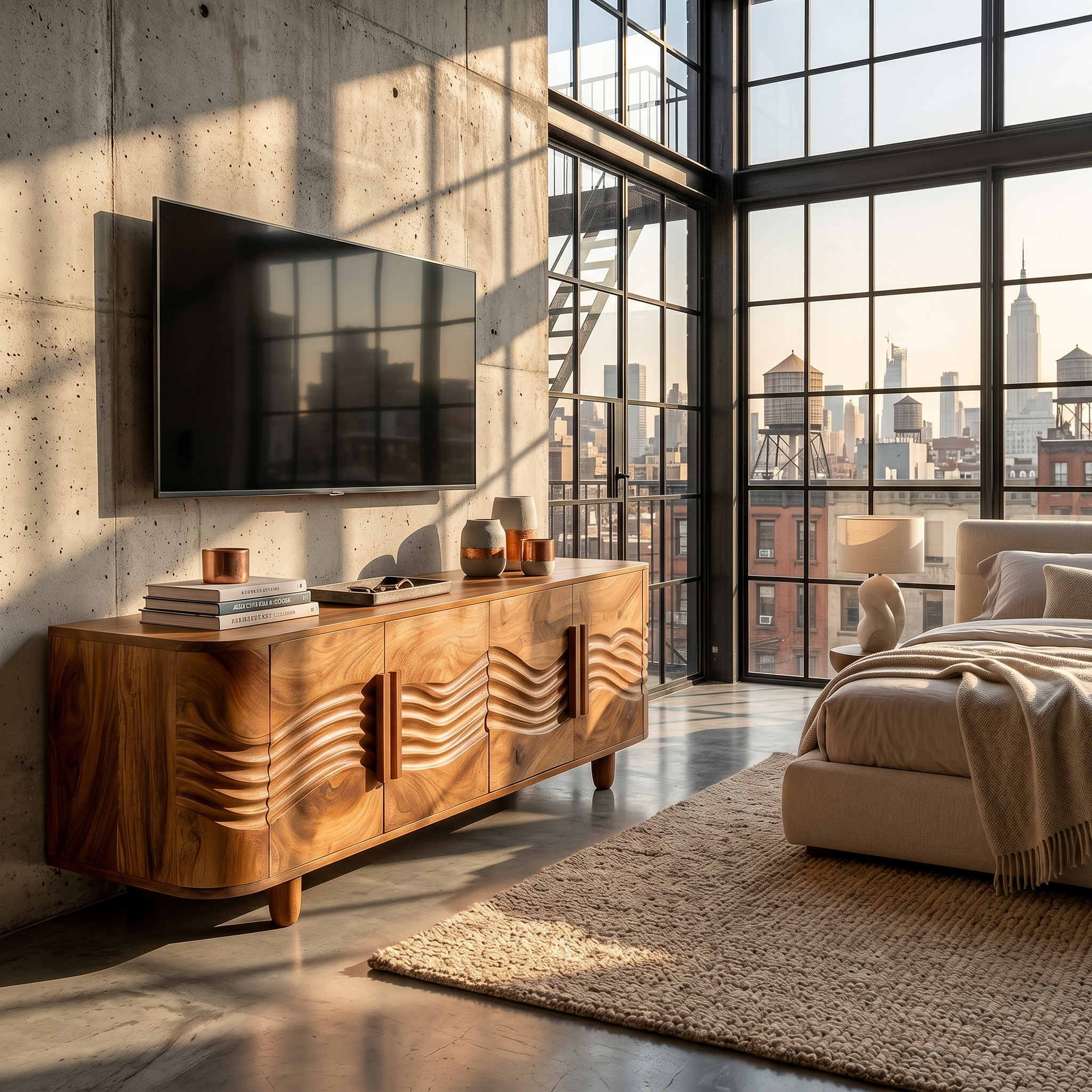 Minimalist Floating TV Cabinet For Elegant Apartment SILDTTRTVC072