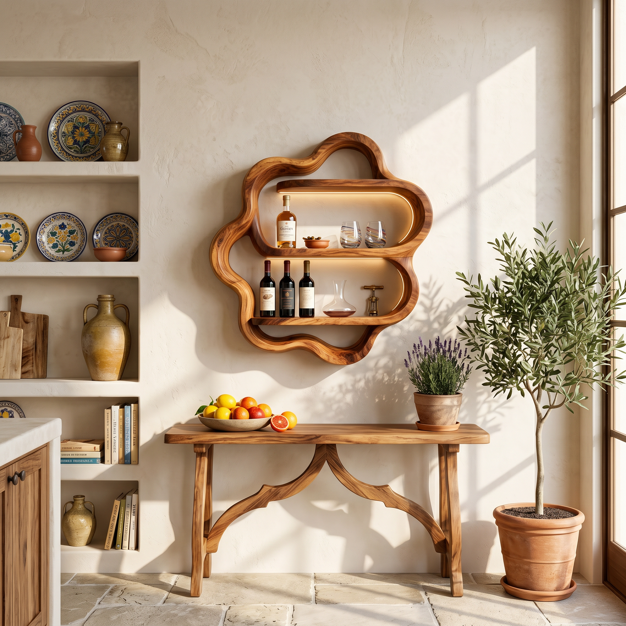 Minimalist Display Wine Rack Shelf For Kitchen Dining SILDTTNWH026