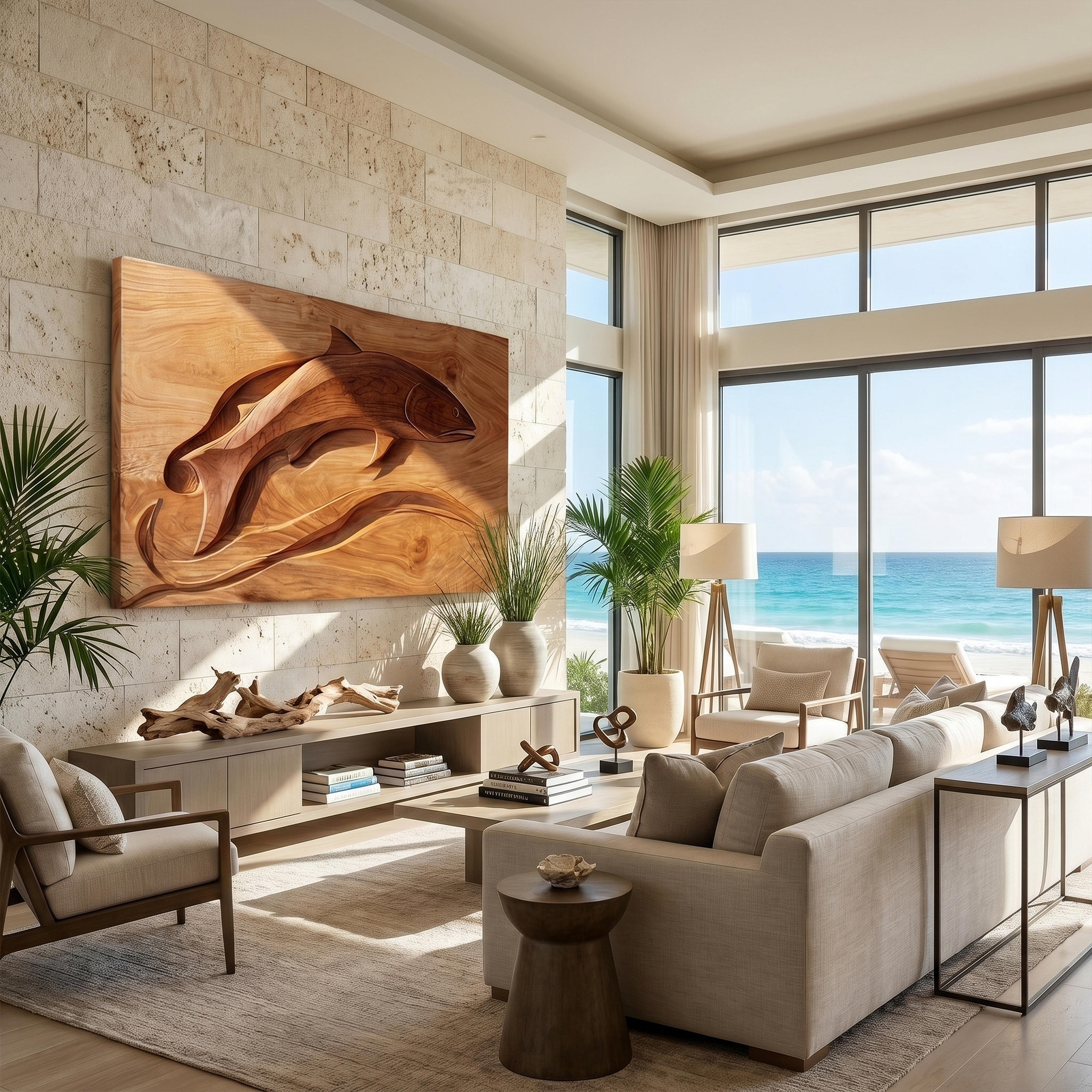 Contemporary Shark Wood Wall Art For Elegant Dining Room Styling SILDTTRWA080