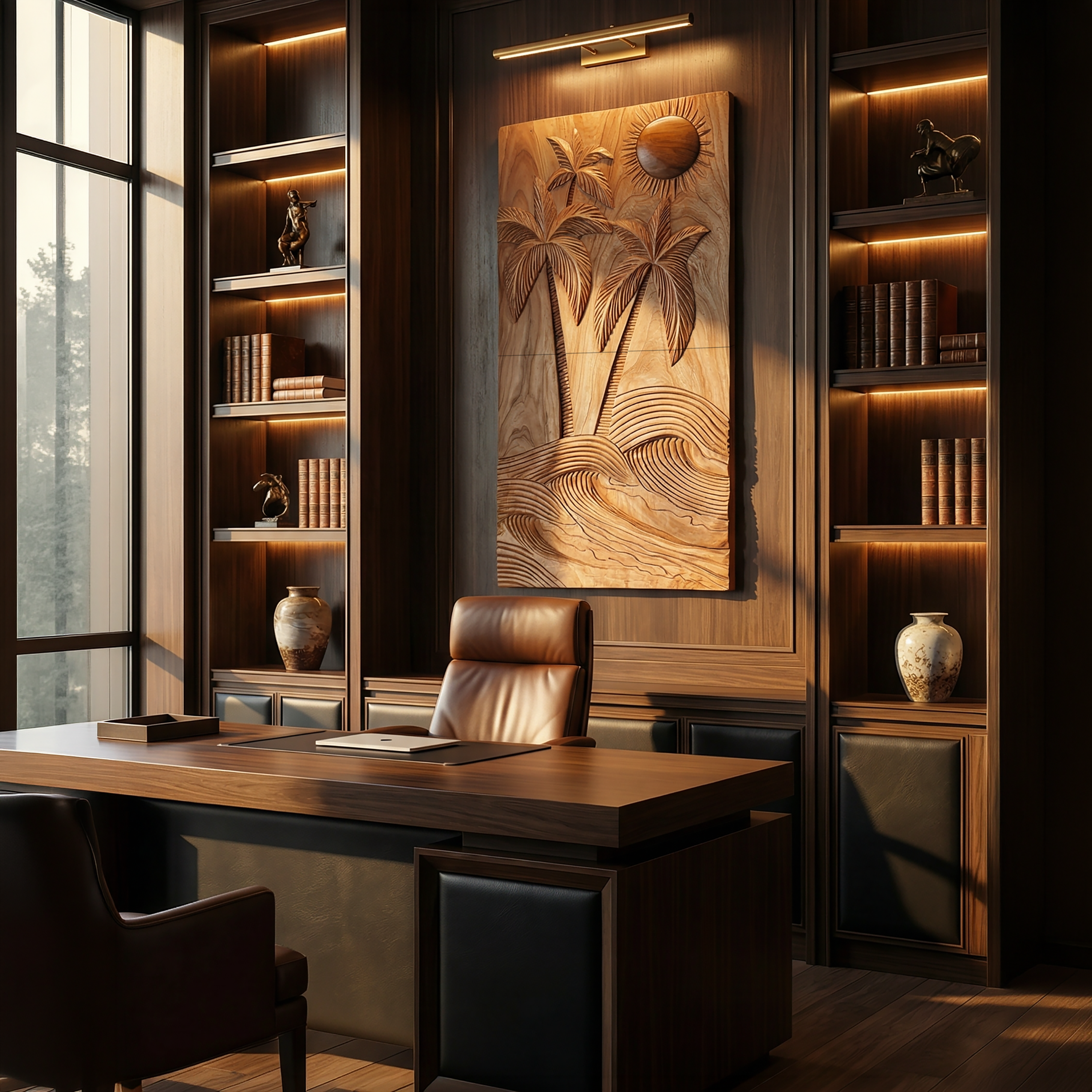 Large Coastal Wave Wood Wall Art For Contemporary Interior Design SILDTTRWA066