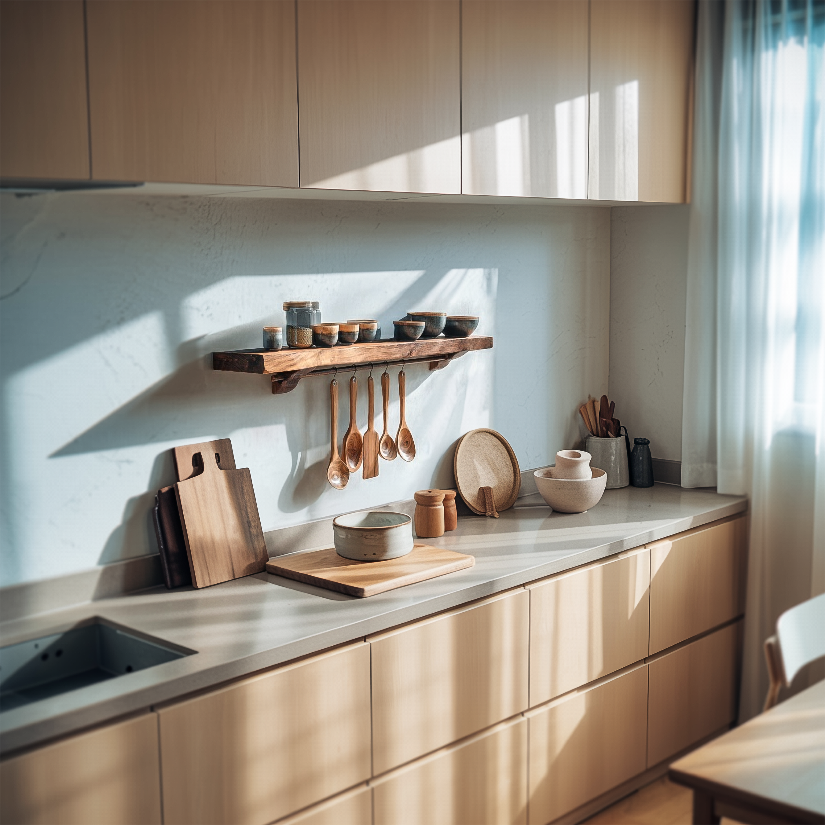 Rustic Wall Storage Organizer Shelf For Kitchen SINLSAKS002